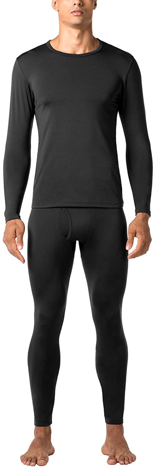 LAPASA Thermal Underwear for Men Long John Set Fleece Lined Base Layer Top  and B