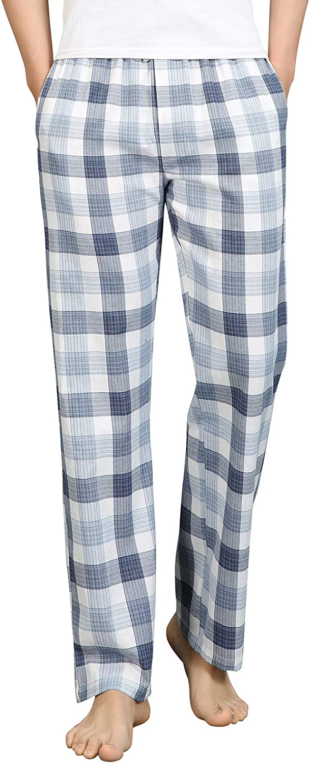 Men's Pajama Pants Comfy Mens Plaid Pajama Pants 100% Cotton Pajama ...