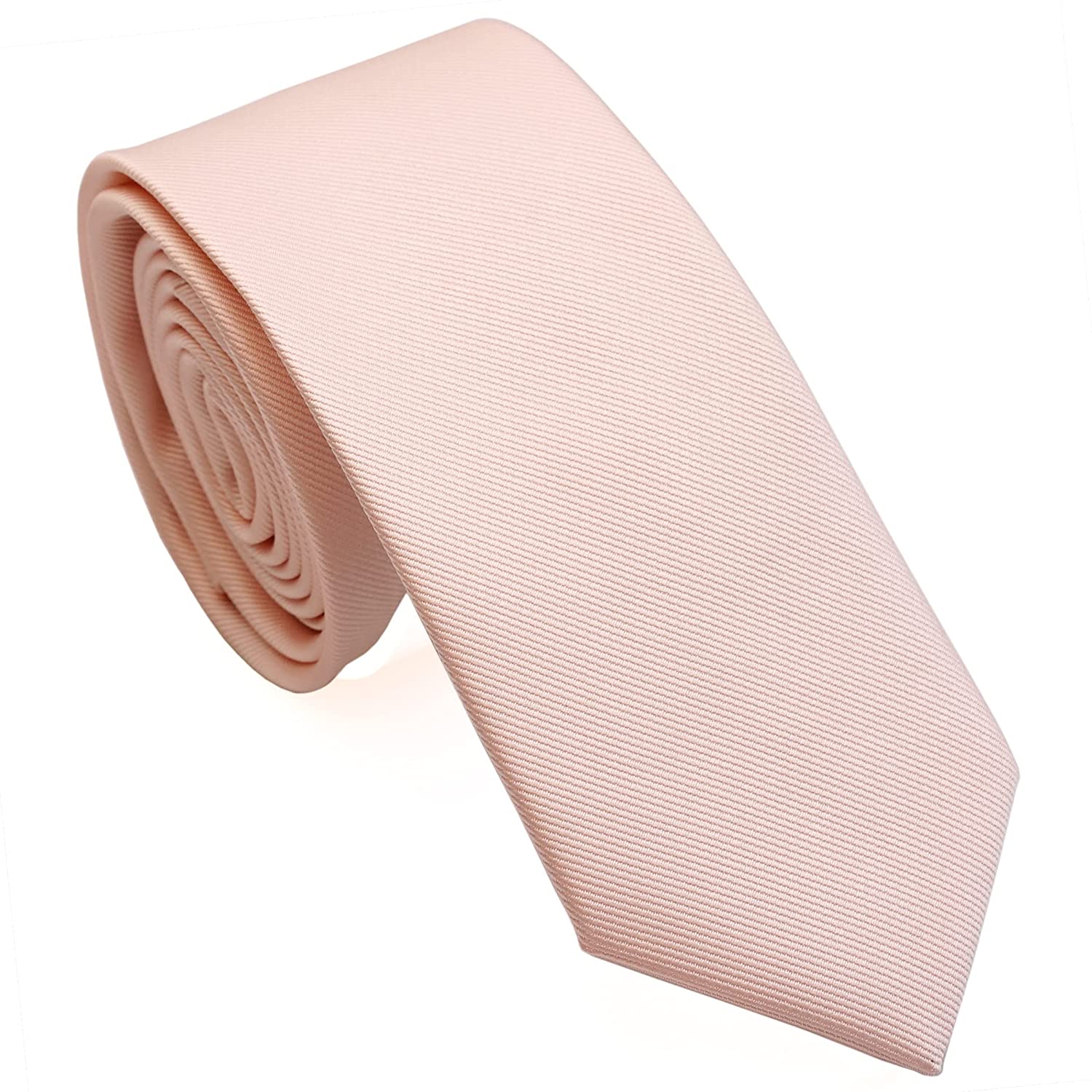 Solid Color 2.5 inch Slim Neckties 1 or 5 Pack Plain Tie ZENXUS Skinny Ties for Men 