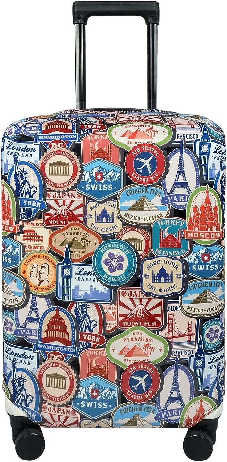 Explore Land Travel Luggage Cover Suitcase Protector Fits 18-32 inch Luggage