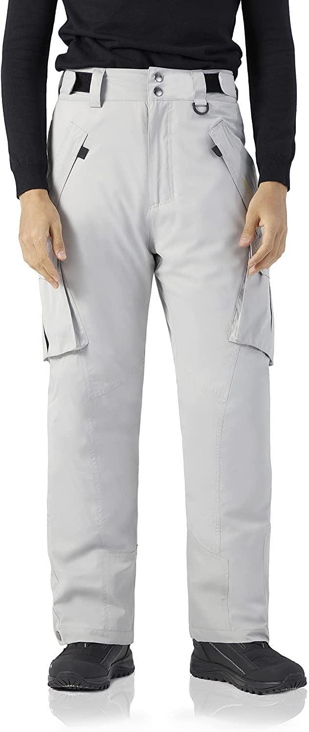 BALEAF Womens Ski Snowboarding Pants Waterproof Windproof Winter Snow Insulated Pants Grey L