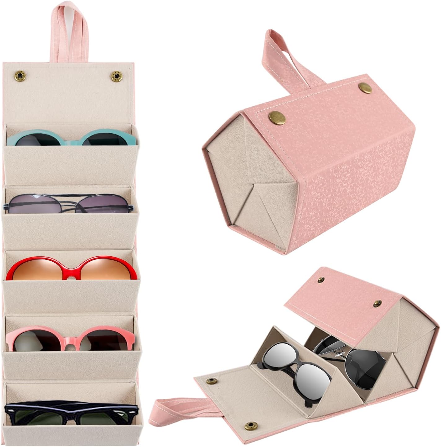 5-slot Travel Sunglasses Organizer Collector - Multiple Leather Sunglasses  Case Foldable | Fruugo ZA