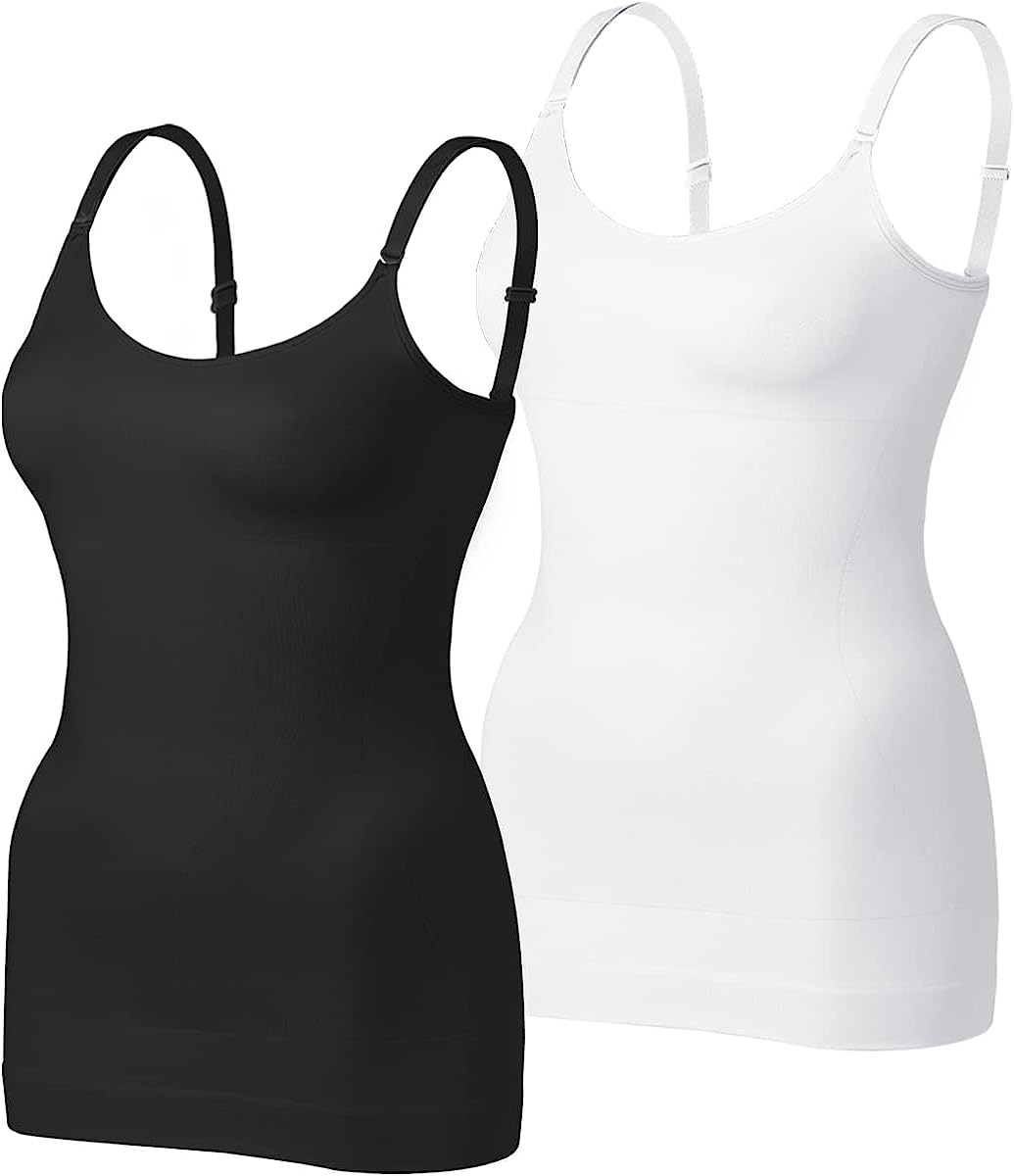 VVX Womens Shapewear Camisole Tank Tops - Body Shape for Women Tummy  Control Sea