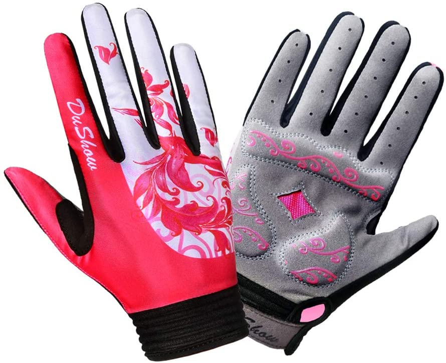 pink mountain bike gloves