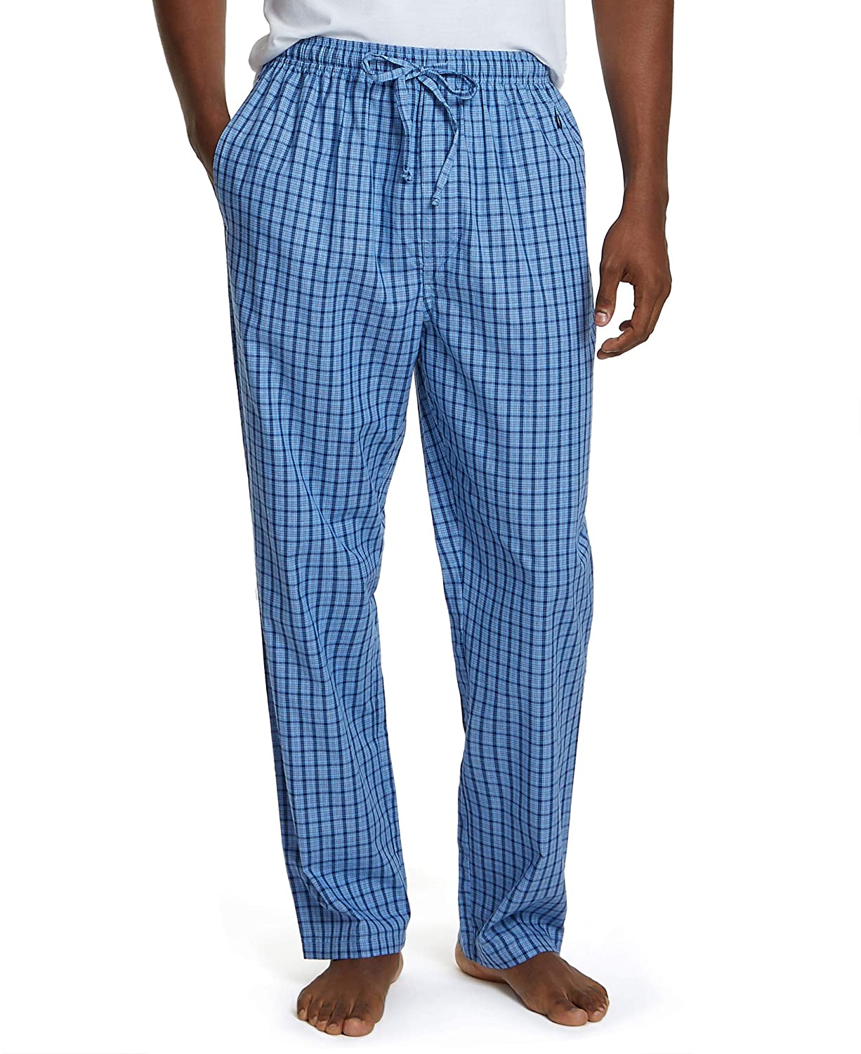 Essentials Men's Straight-Fit Woven Pajama Pant, Light Blue Stripe,  Medium : : Clothing, Shoes & Accessories