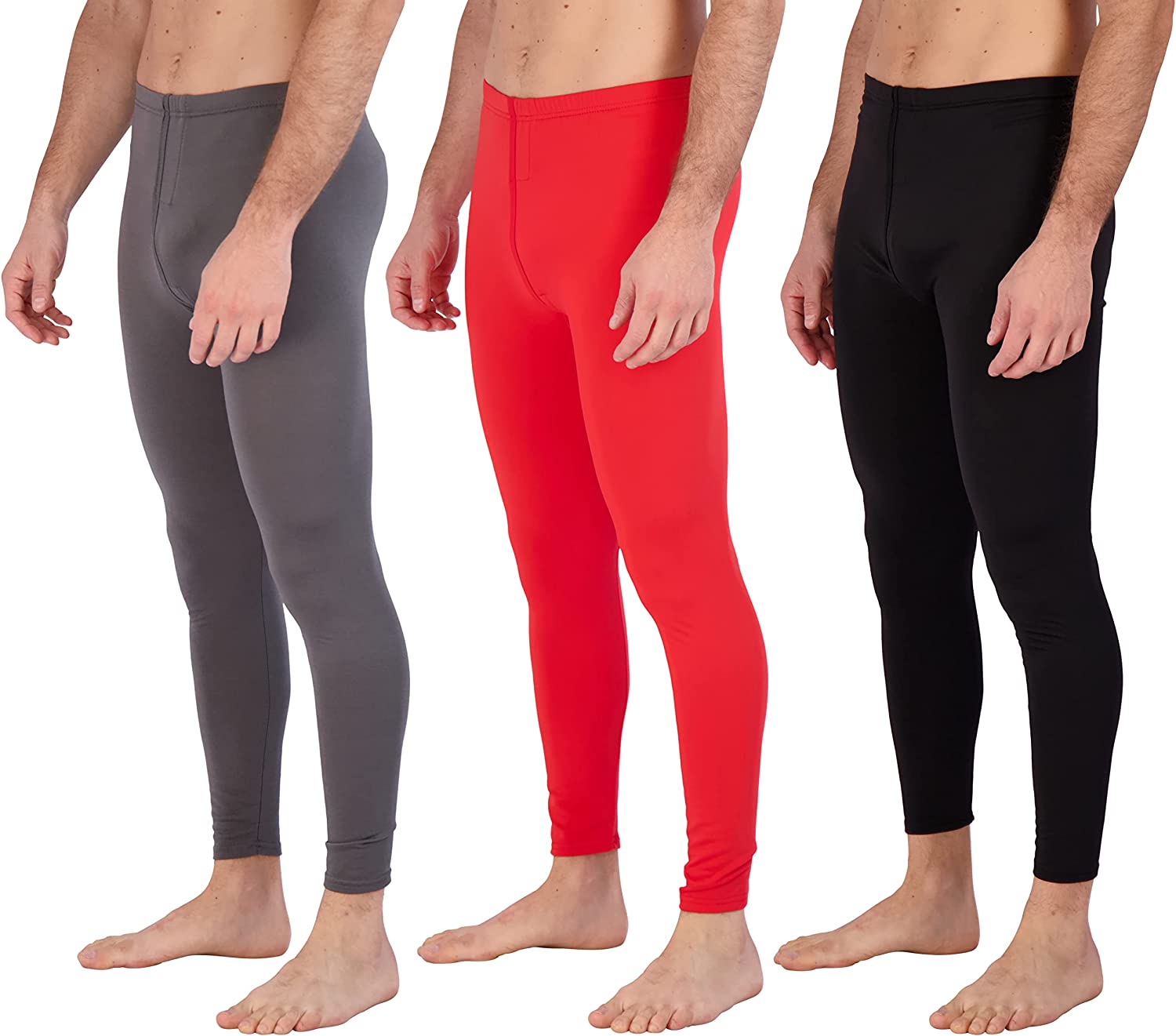 3 Pack: Men's Thermal Underwear Base Layer Fleece Lined