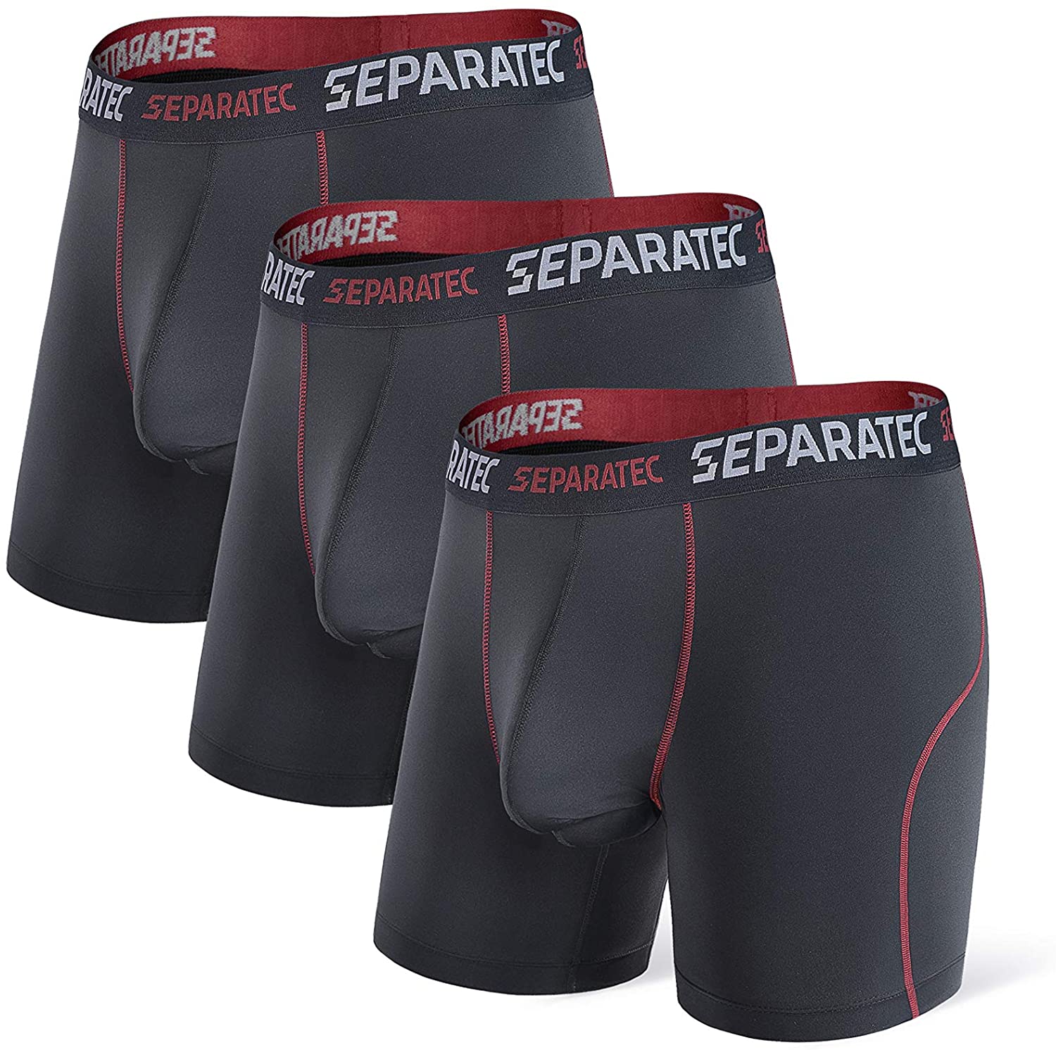 Separatec Men's Boxers Single-Sided Moisture Transported Quick Dry Underwear  Cotton Micro Modal Breathable Dual Pouch Trunks 3 Pack - ShopStyle