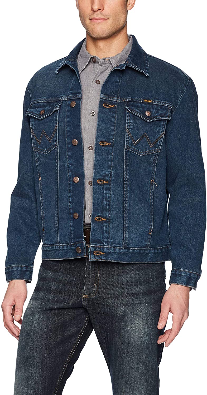Men's Stockyards Cowboy Cut Flannel Lined Denim Jacket