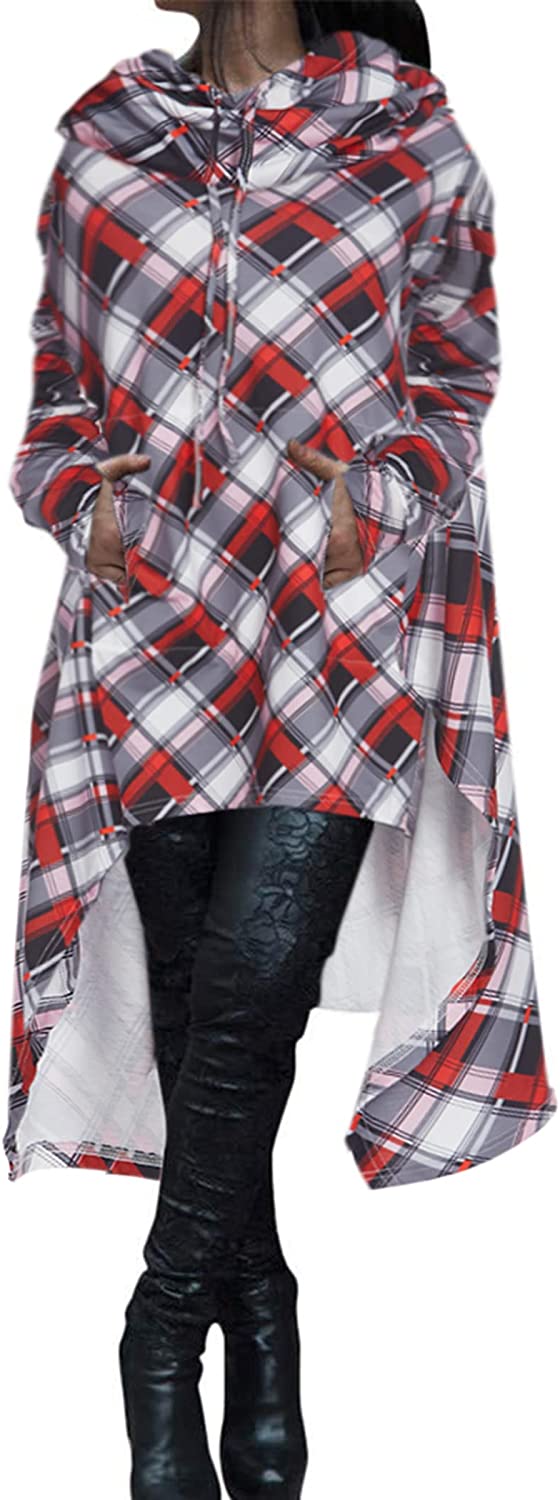 Zeagoo Women Pullover Hoodies Sweatshirt Long Sleeve High Low
