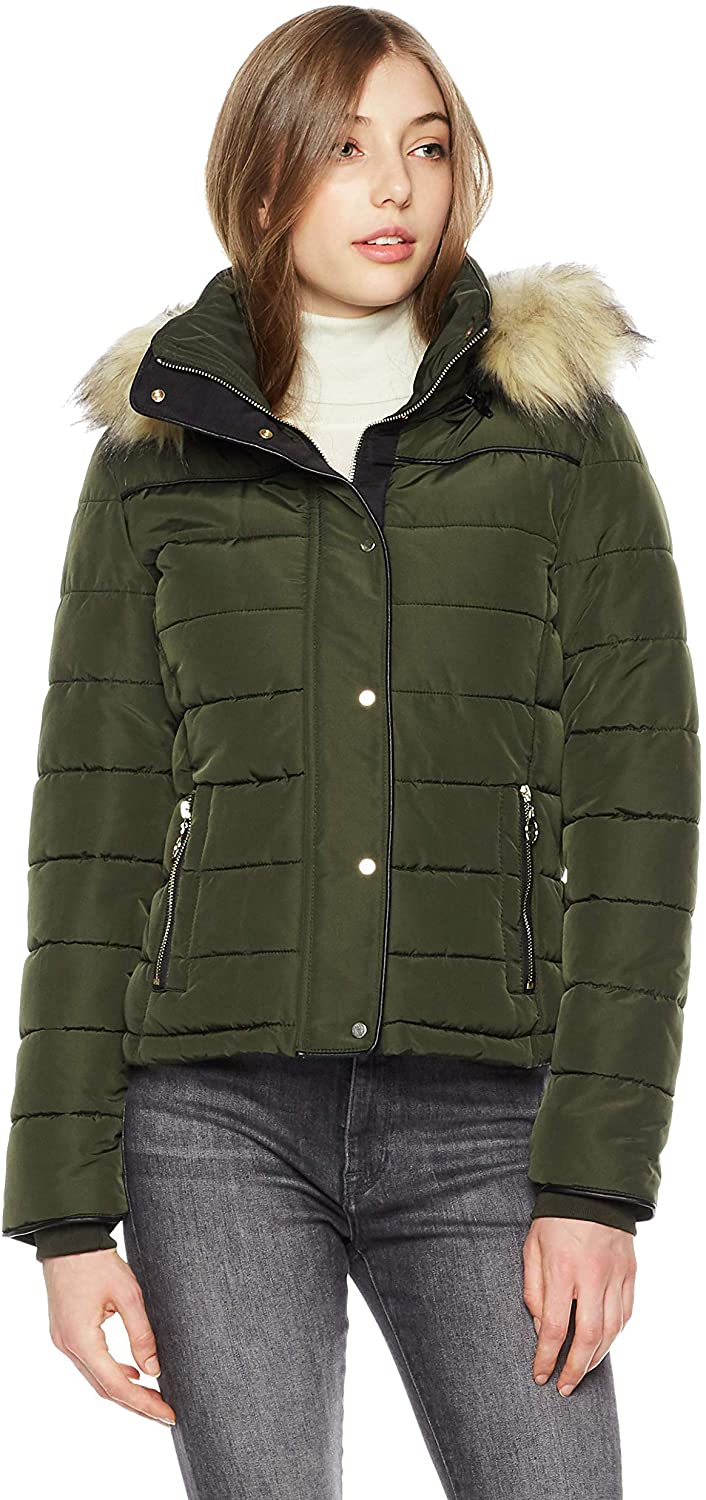 Royal Matrix Women's Hooded Puffer Jacket Short Winter Puffer Coat Full Zip Warm Thickened Coat