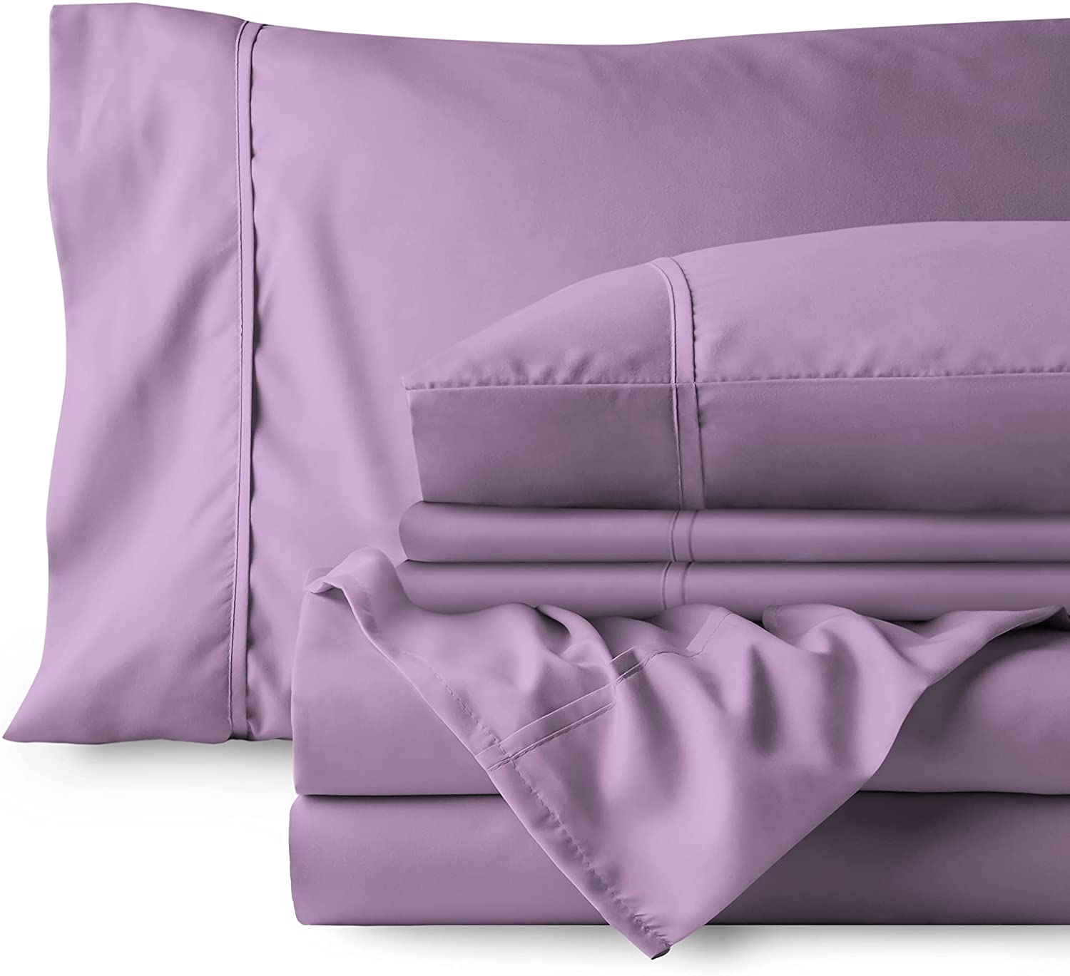 Bare Home Ultra-Soft Sheet Set - Premium 1800 Collection - Deep Pockets -  4-Pieces - Queen, Light Pink