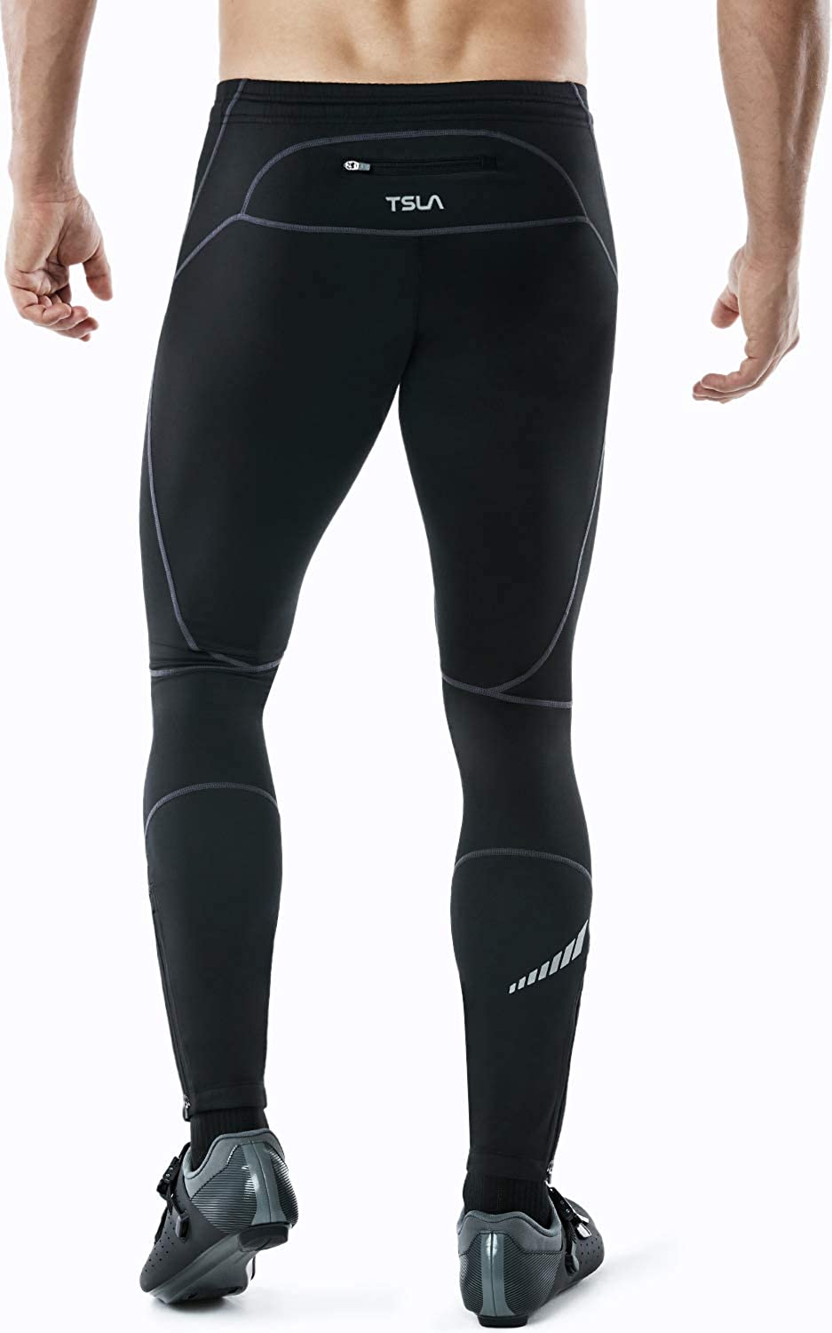 TSLA Men's Thermal Running Tights, Athletic Cycling Pants, Fleece Lined ...