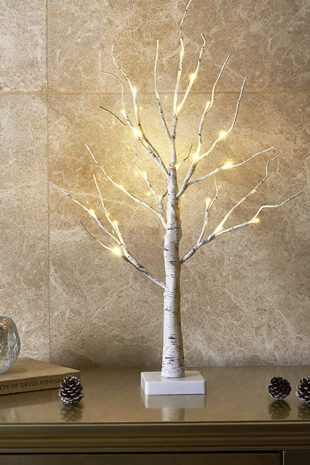 led birch tree battery operated