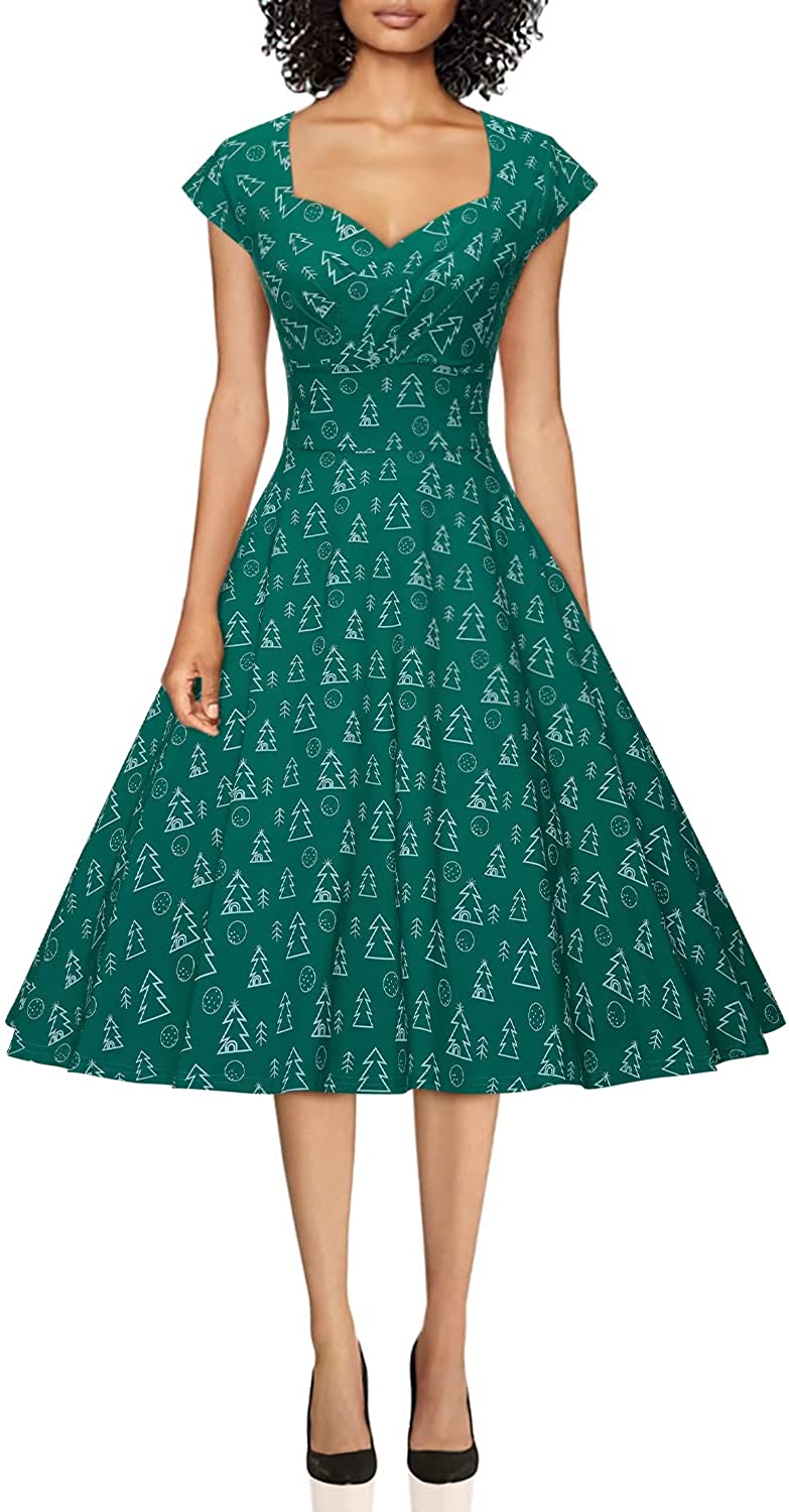 GownTown Womens Dresses Party Dresses 1950s Vintage Dresses Swing Stretchy  Dress | eBay