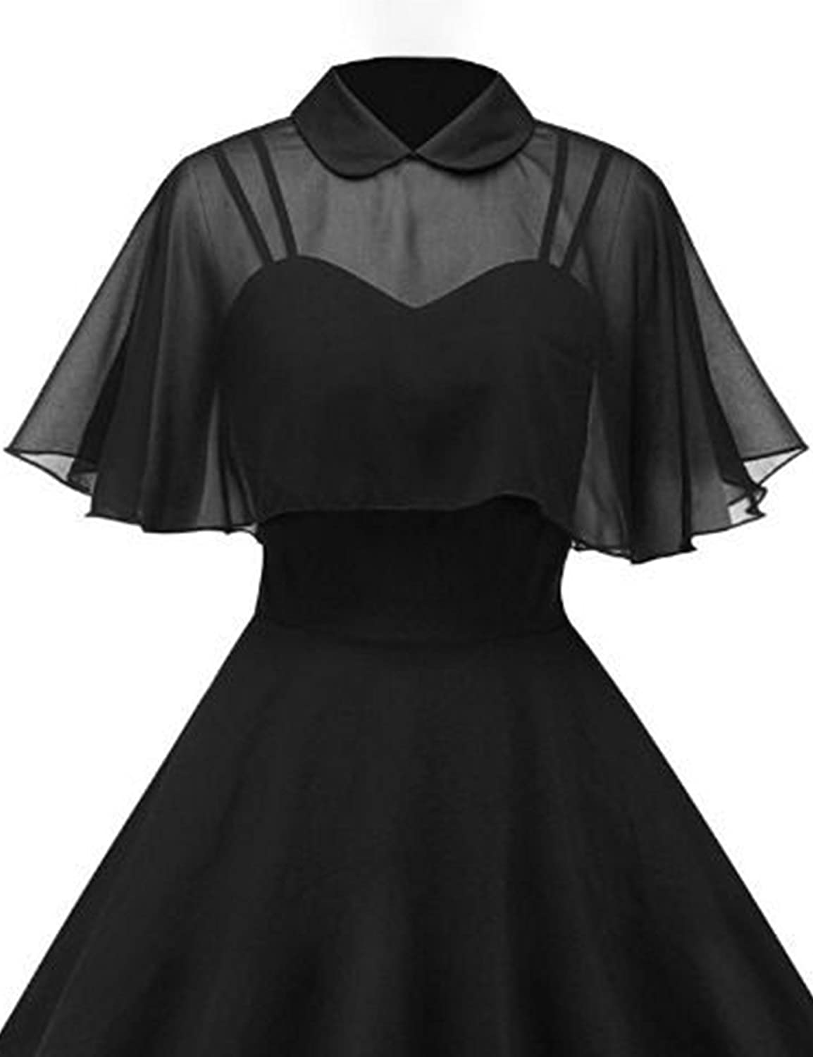 GownTown Women's 1950s Cloak Two-Piece Cocktail Dress 
