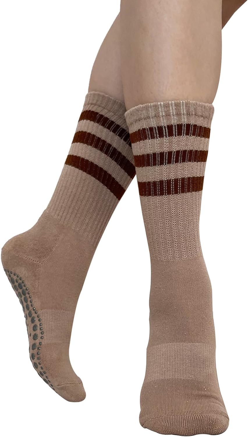 JCZANXI Yoga Socks with Grips for Women, Fashion Non Slip Grippy