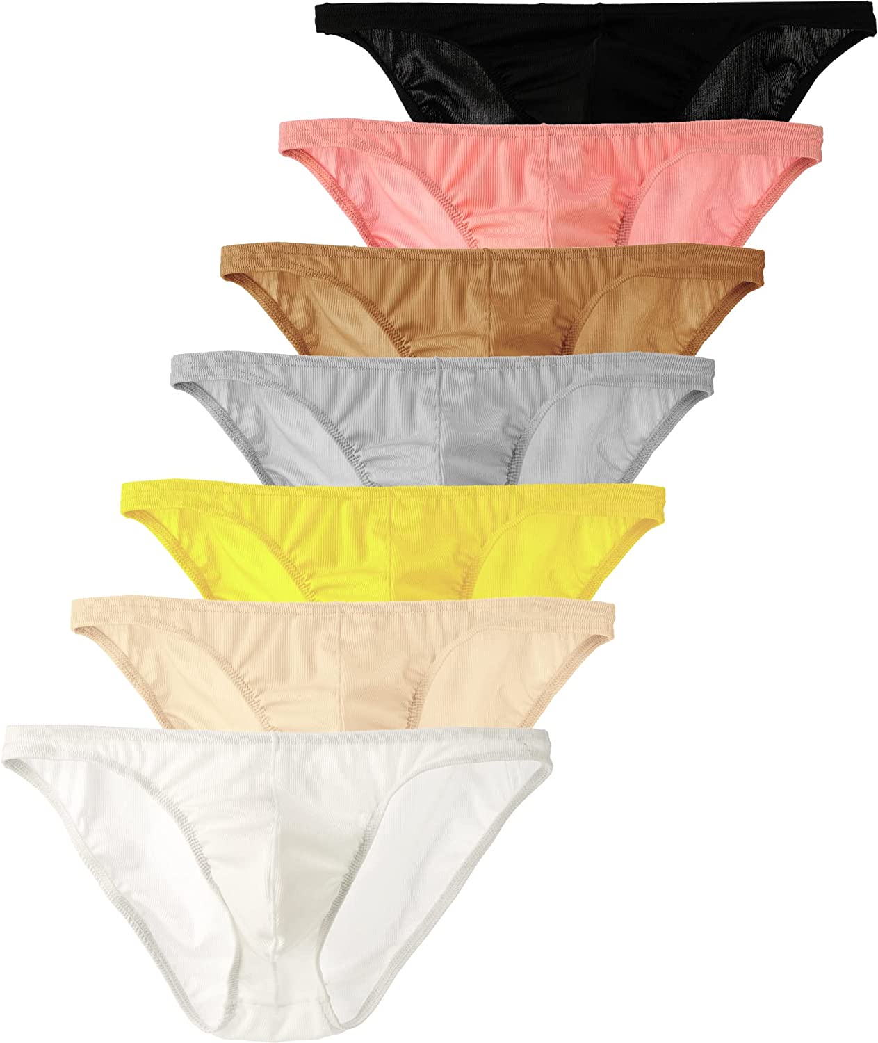 YuKaiChen Men's Low Rise Bikini Briefs Underwear | Breathable Nylon with  Bulge Enhancing Support
