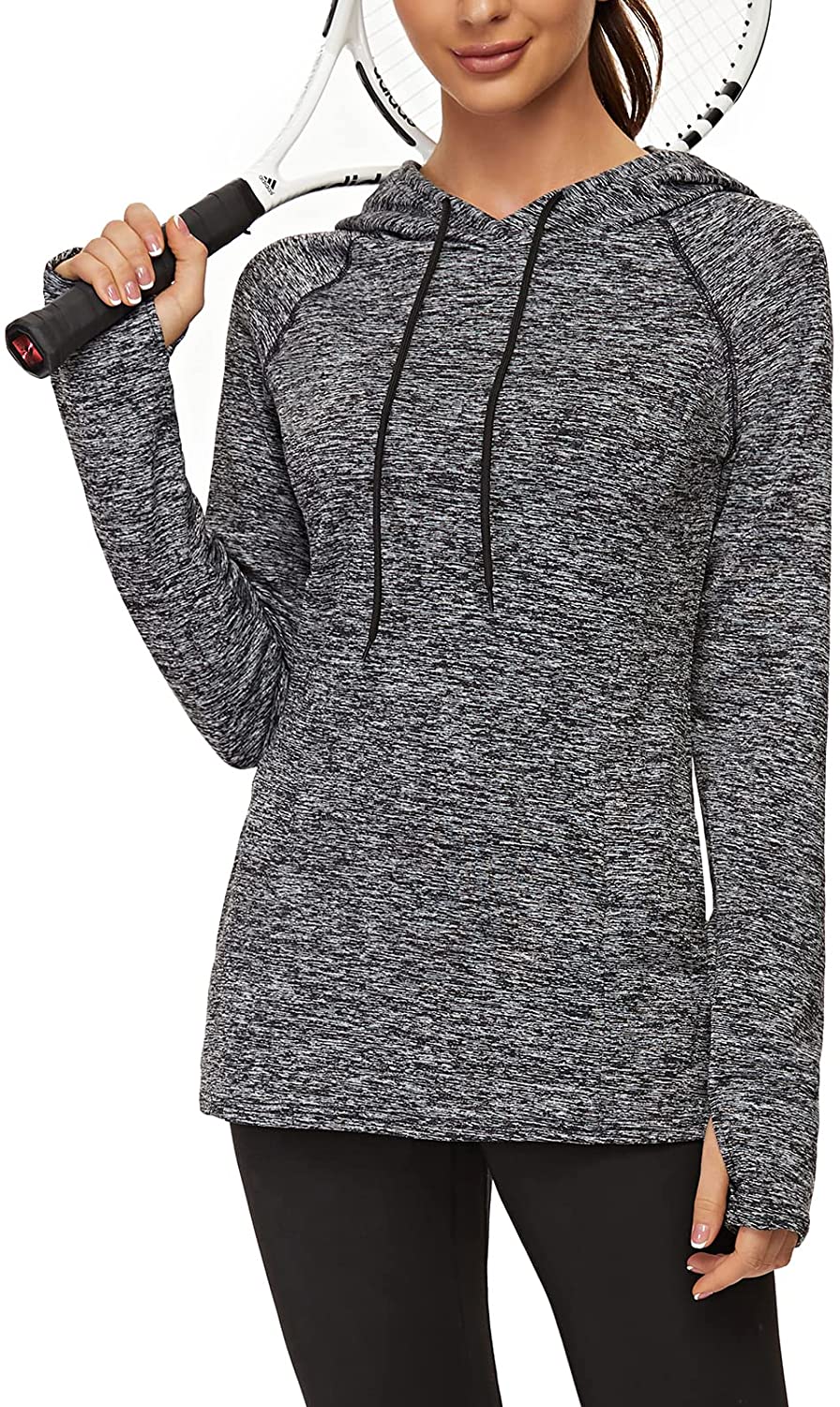 thumbnail 20  - Soneven Women Fleece Thermal Long Sleeve Running Shirt Workout Tops Moisture Wic