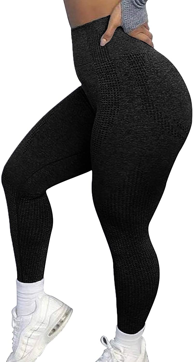 CFR Women's High Waist Workout Vital Seamless Leggings Butt Lift Yoga Pants Stretchy Fitness Gym Tights 