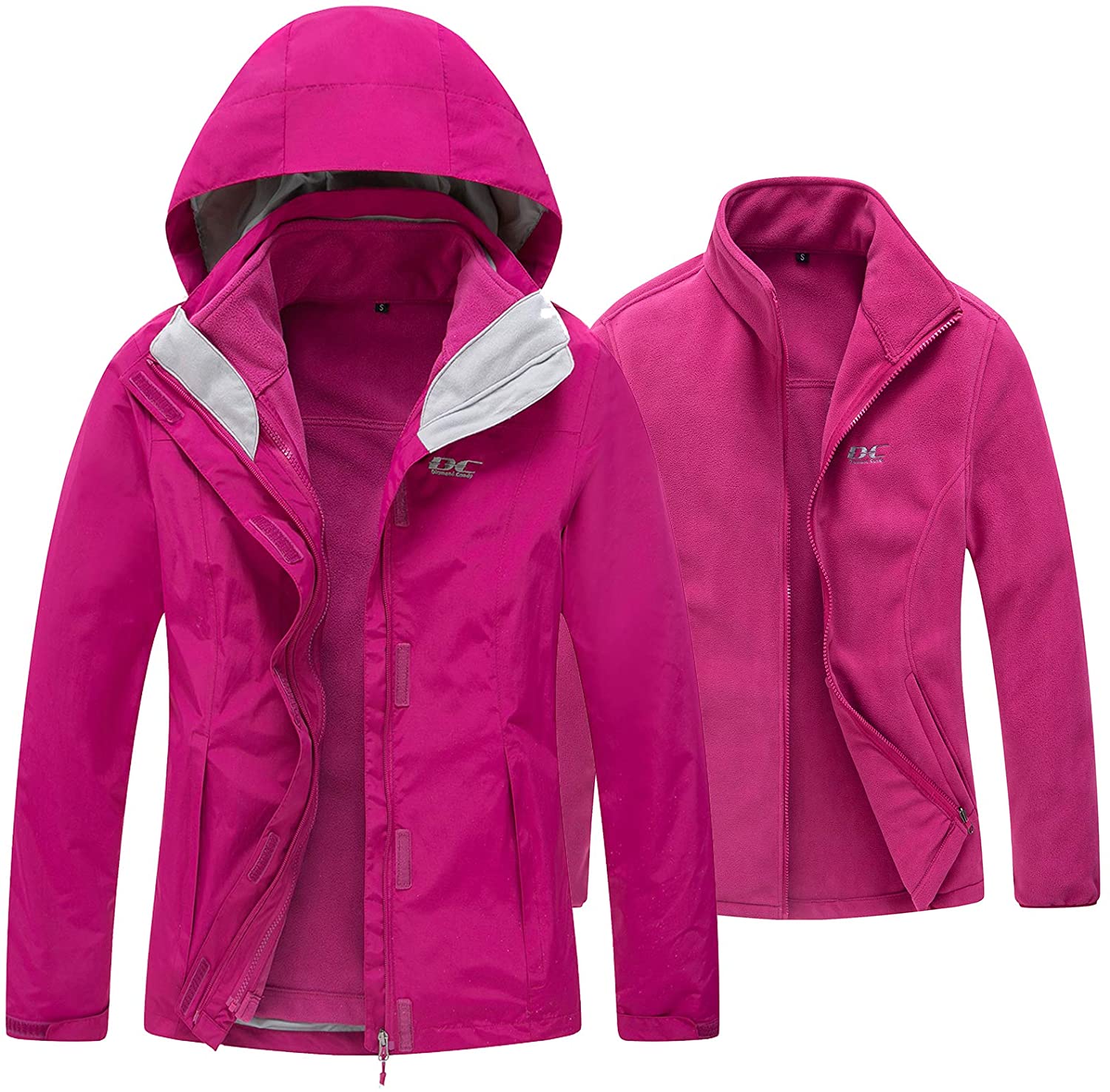 Diamond Candy Womens Winter Ski Jacket, 3-in-1 Warm Waterproof Coat ...