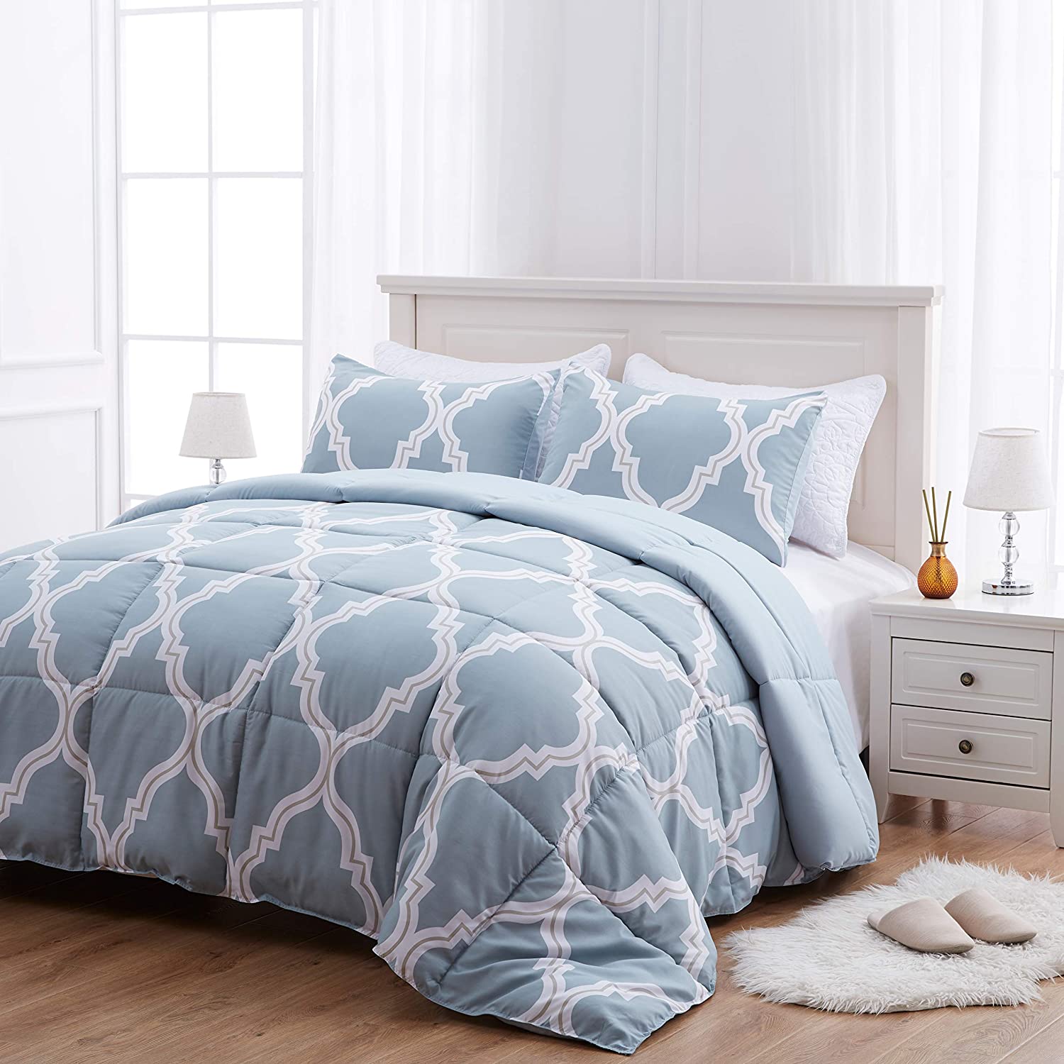 king blue comforters set