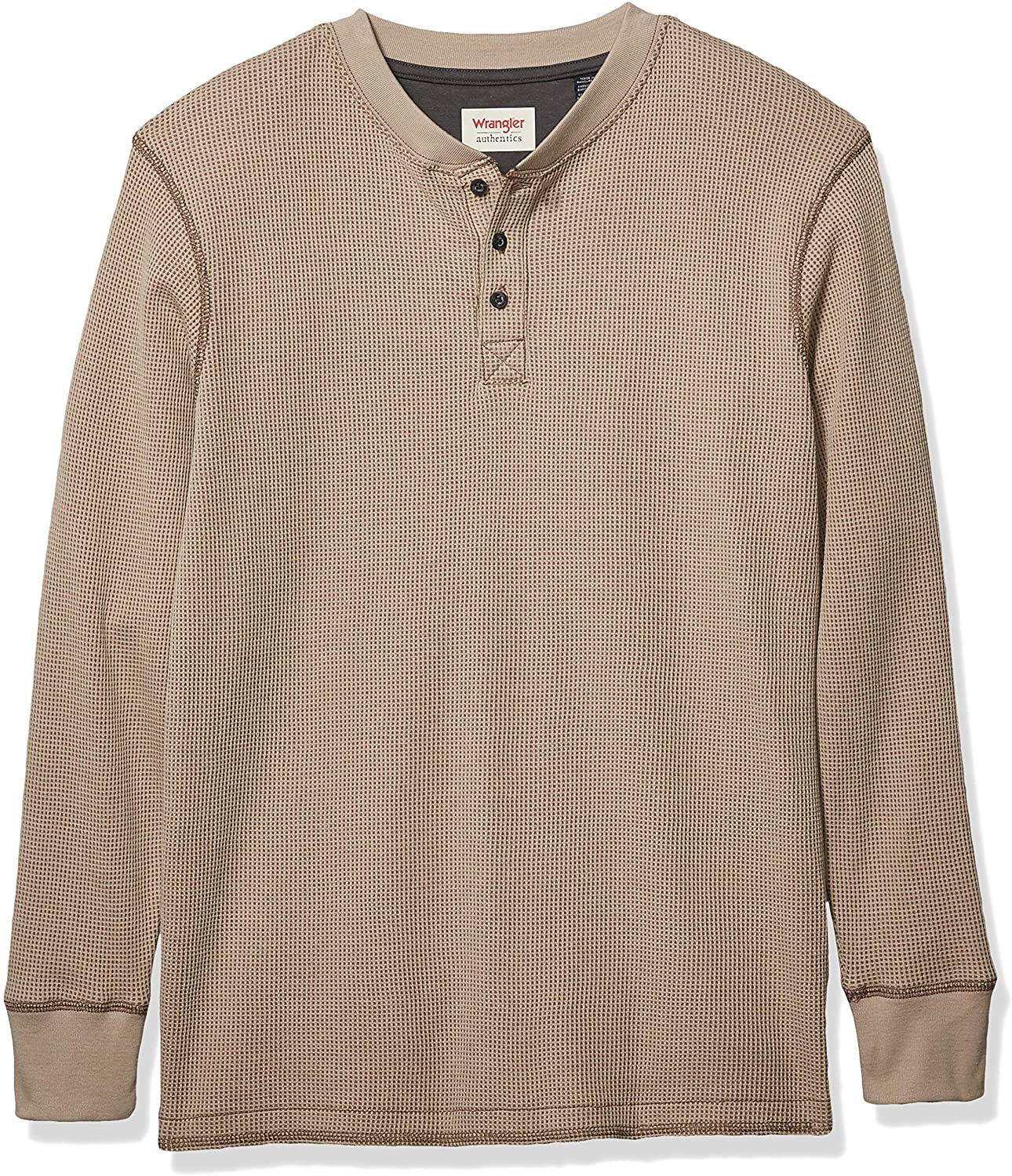 Wrangler Authentics Men's Long Sleeve Waffle Henley