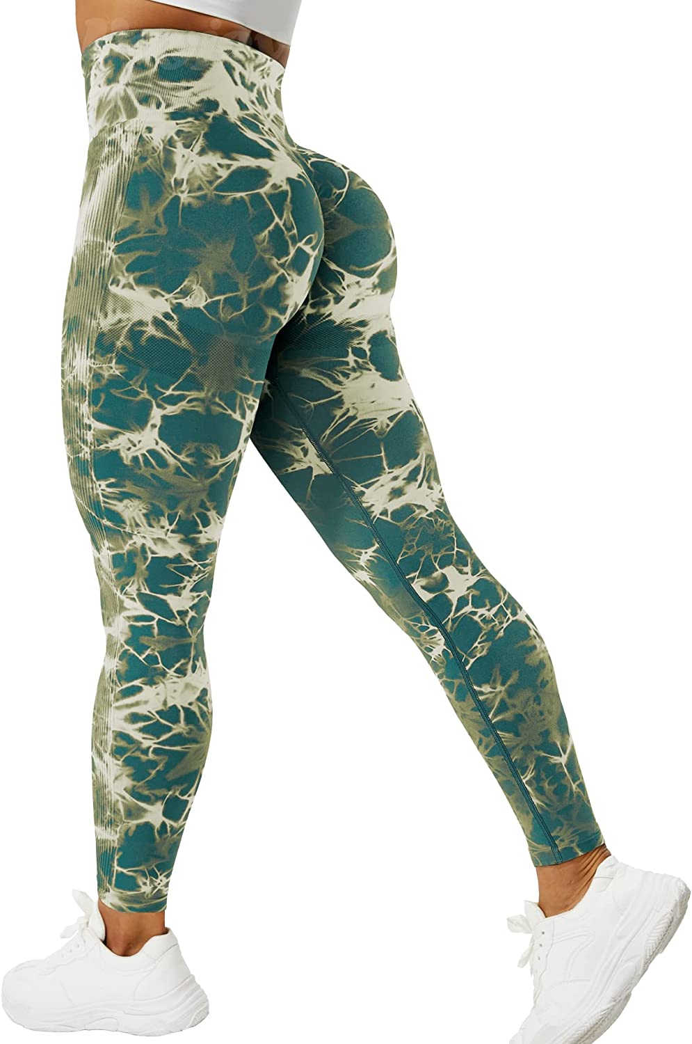 VOYJOY Tie Dye Seamless Leggings for Women High Waist Yoga Pants