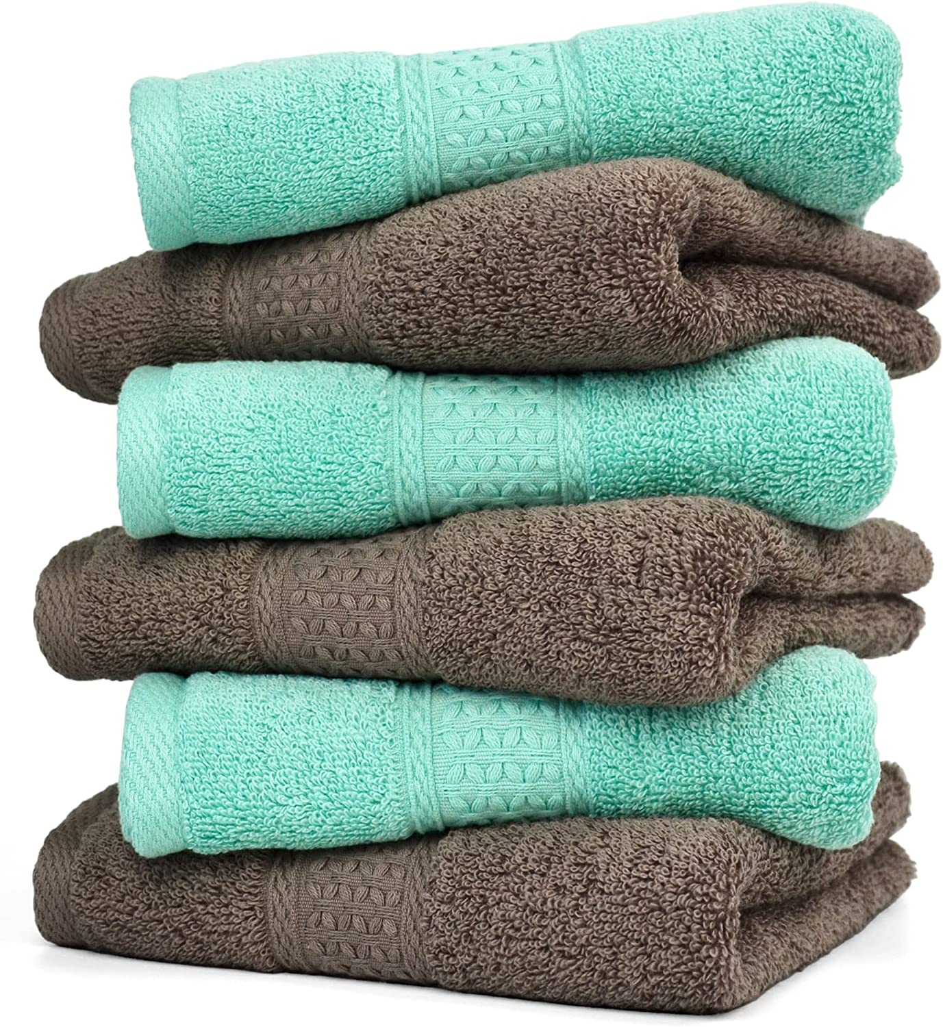 Cleanbear Hand Towels 12 Pack 12 Colors 100% Cotton Hand Towel Set for  Bathrooms and Different Family Members - Ultra Soft Bath Hand Towel with