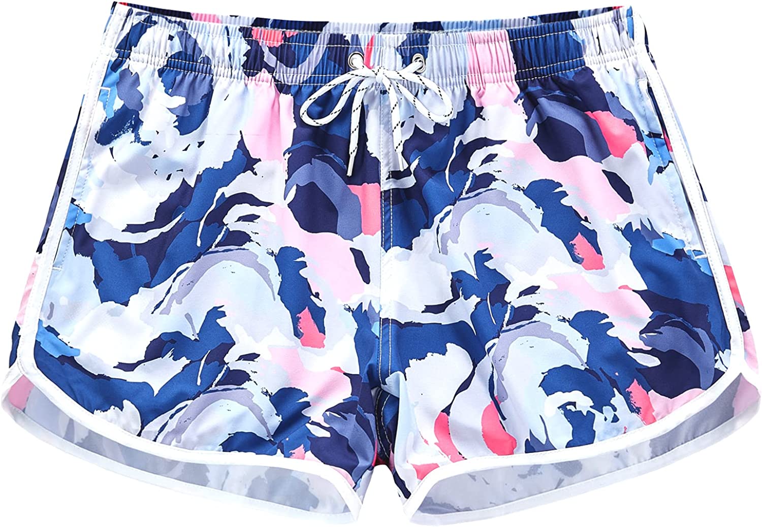 APTRO Women's Board Shorts Floral Beach Swim Shorts with Pockets Swim Trunks 