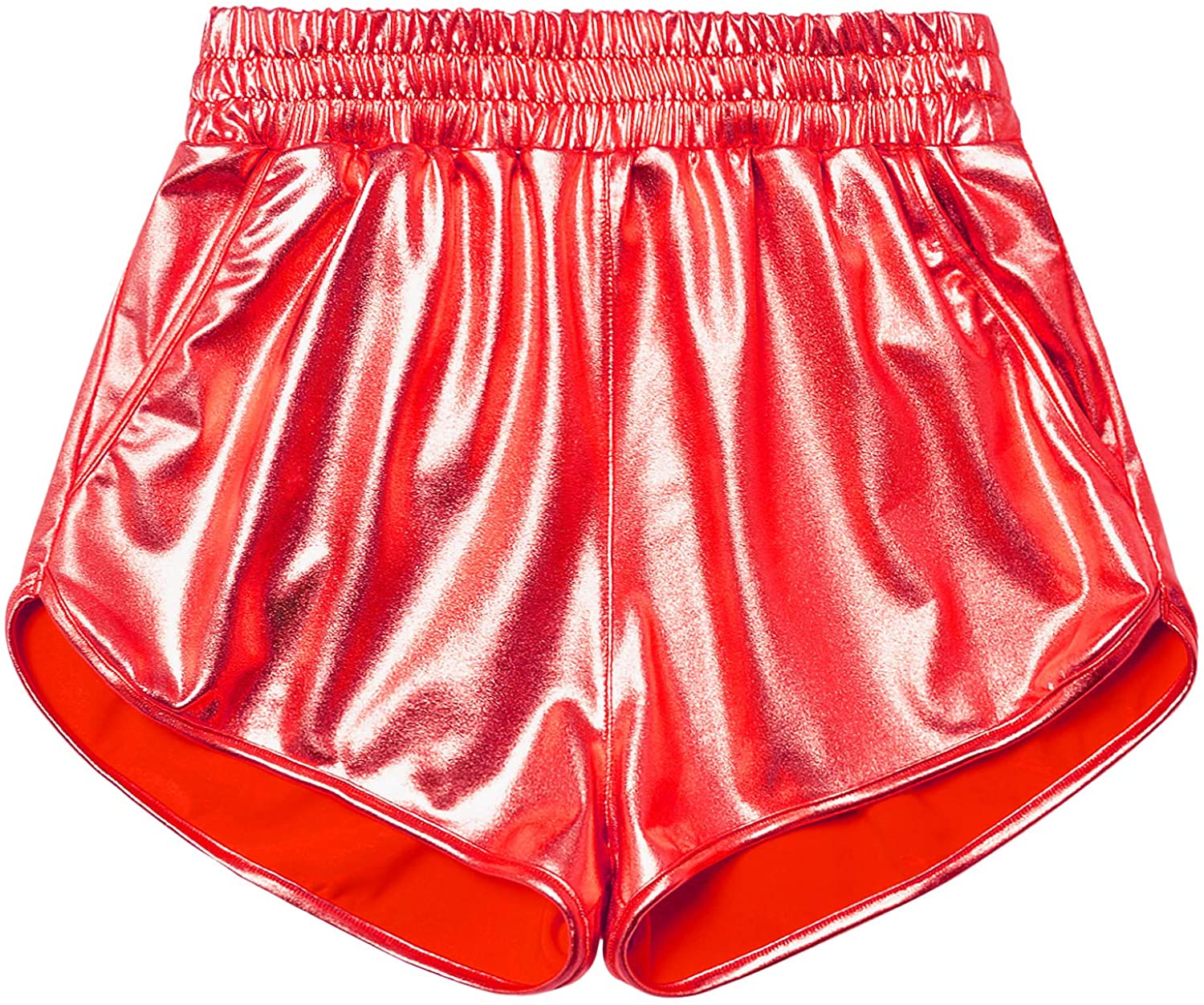 Mirawise Girls Metallic Shorts Shiny Hot Pants Sparkly Dance Outfits Short Pants 