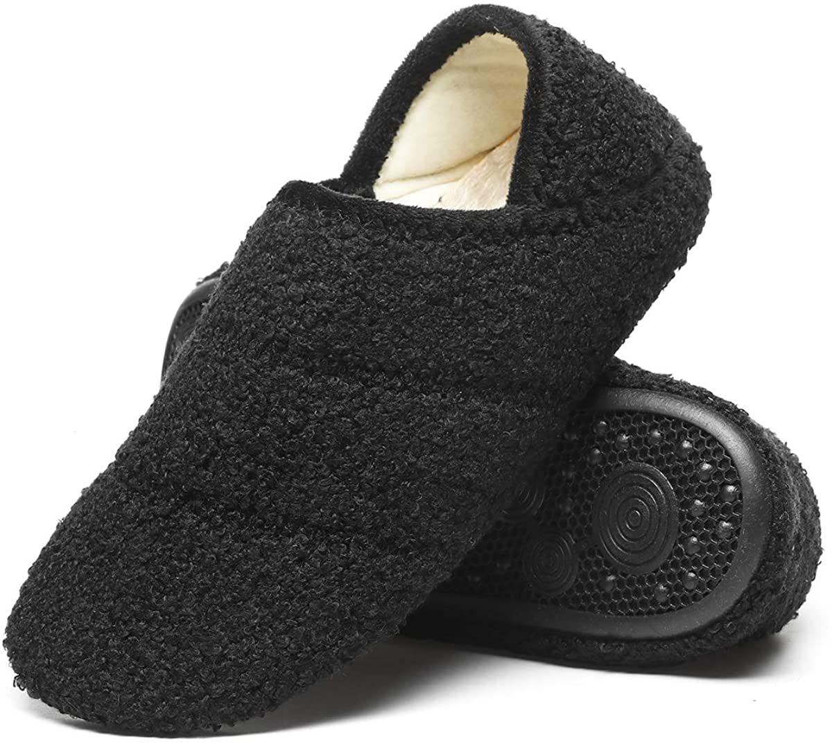Hayeabi Lightweight House Slippers Slip On Home Sock Shoes for Womens Mens 