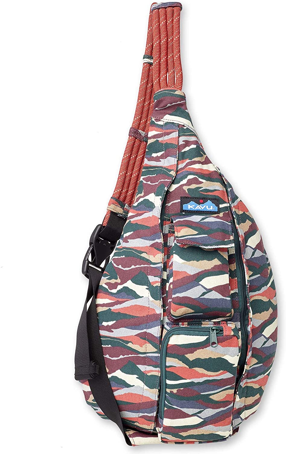 KAVU Rope Bag - Sling Pack for Hiking, Camping, and Commuting - Black