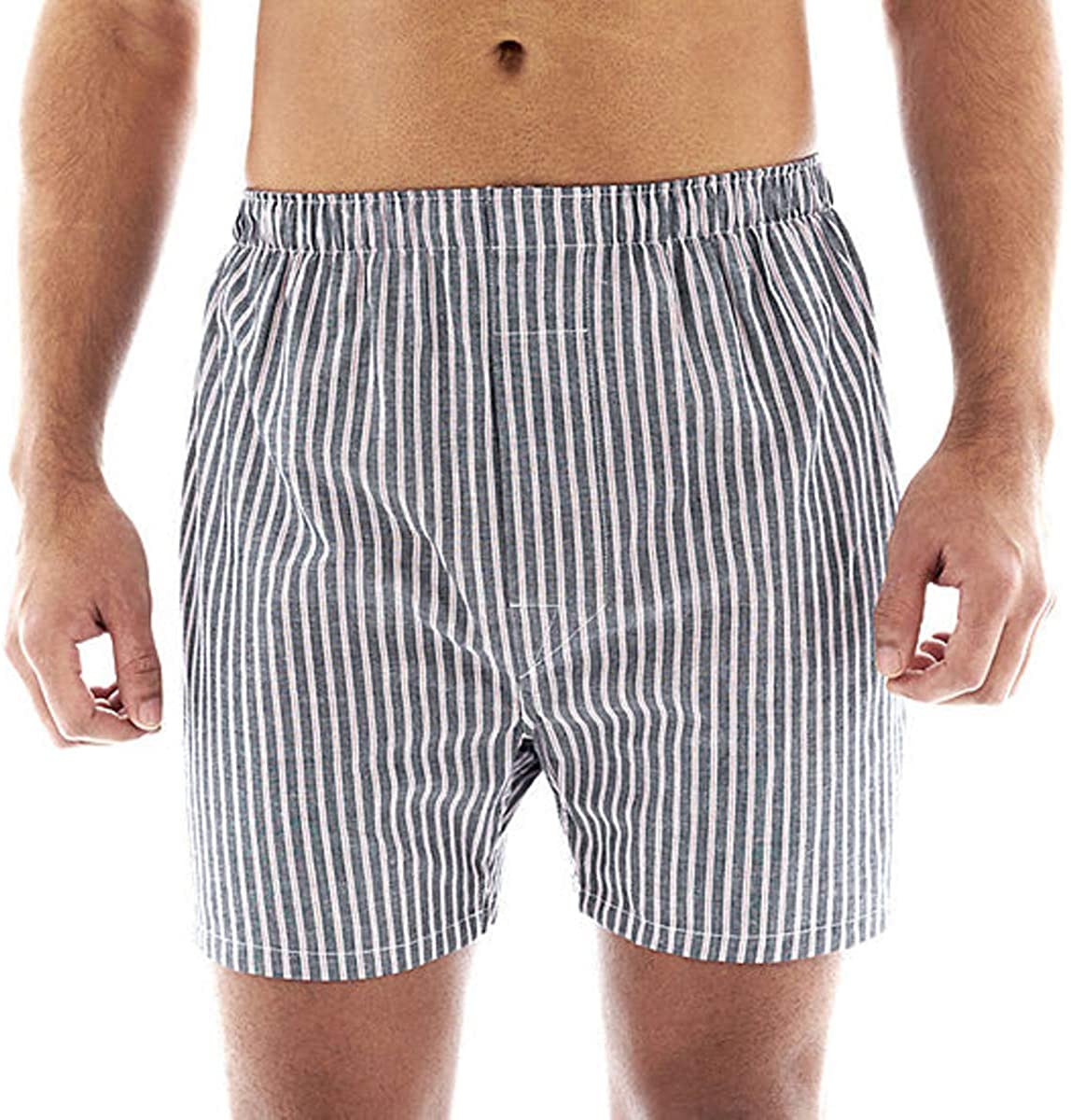 Stafford 4 Pack Woven Cotton Boxers (Small, Black Plaid) at  Men's  Clothing store