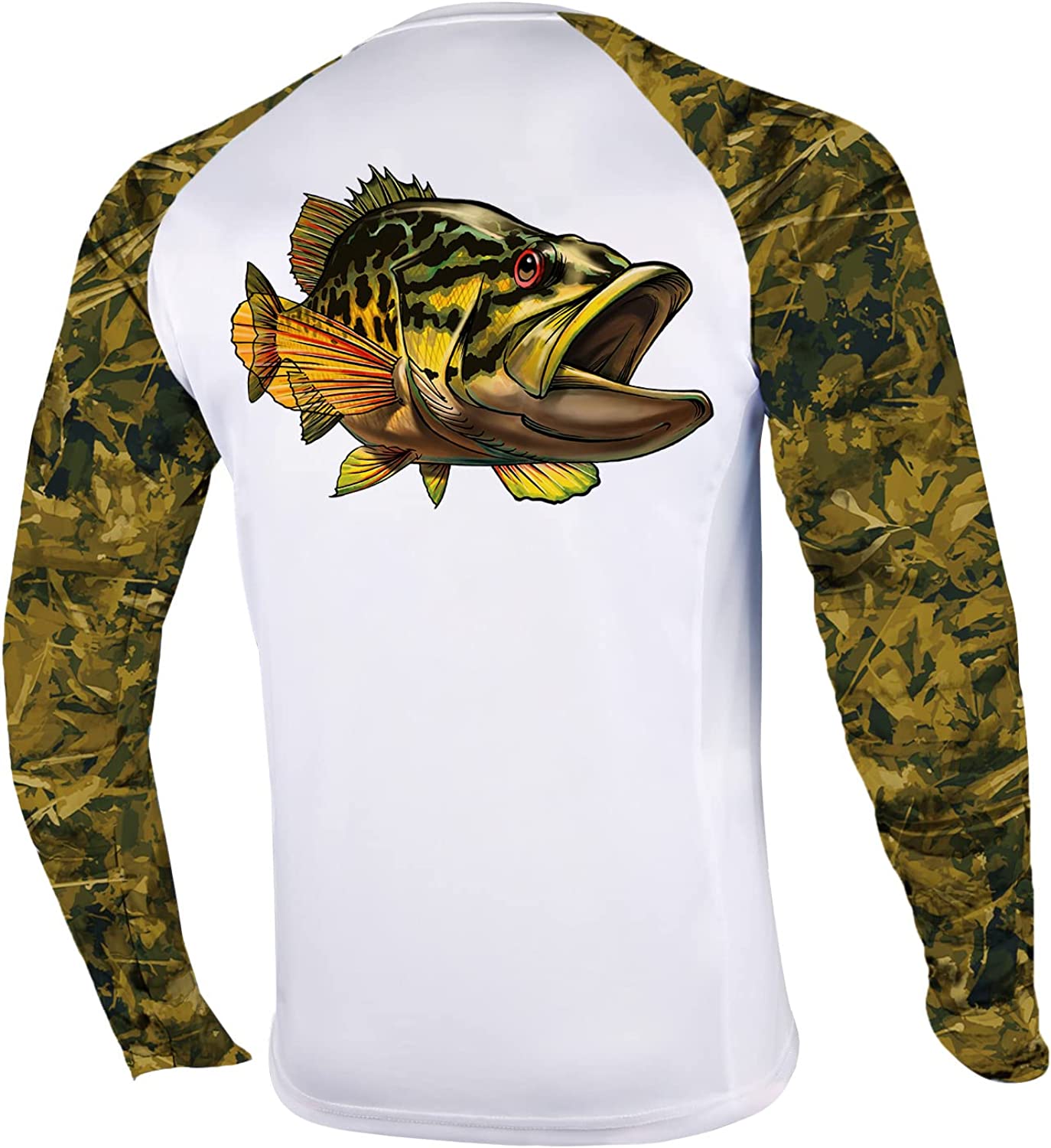 Palmyth Fishing Shirt for Men Long Sleeve Sun Protection UV UPF 50+ T-Shirts  wit