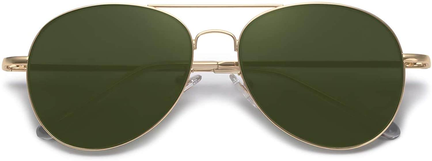 thumbnail 16 - SOJOS Classic Aviator Mirrored Flat Lens Sunglasses Metal Frame with Spring Hing