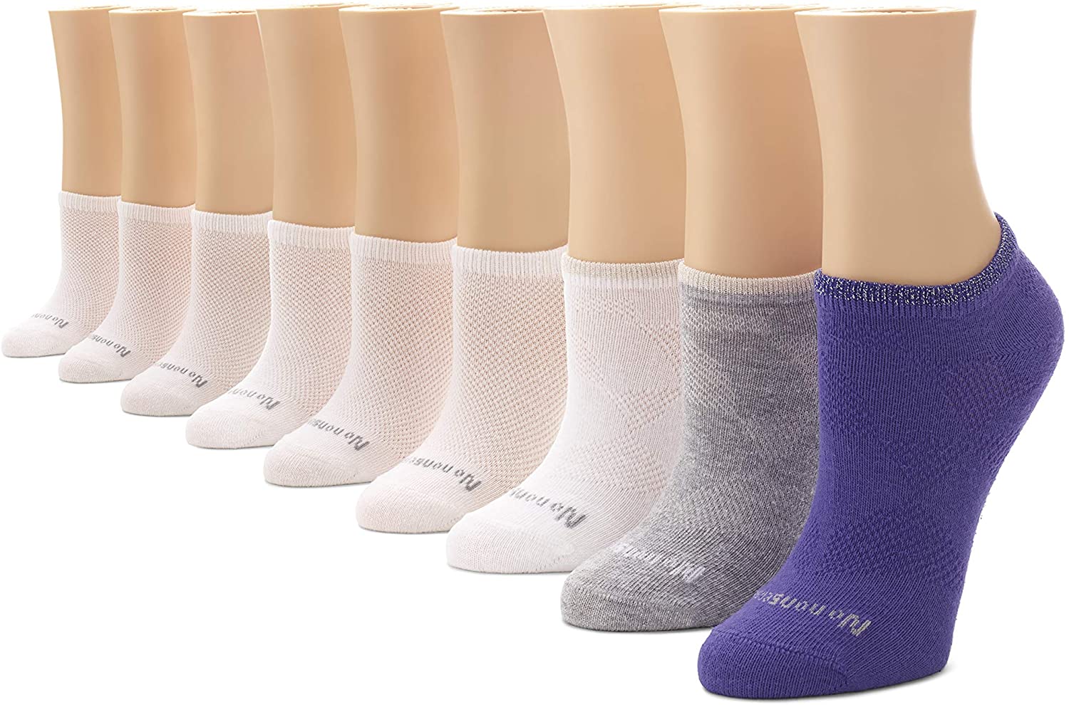 No Nonsense Women's Everyday Comfort No Show Cushion Liner Sock 6-Pack 