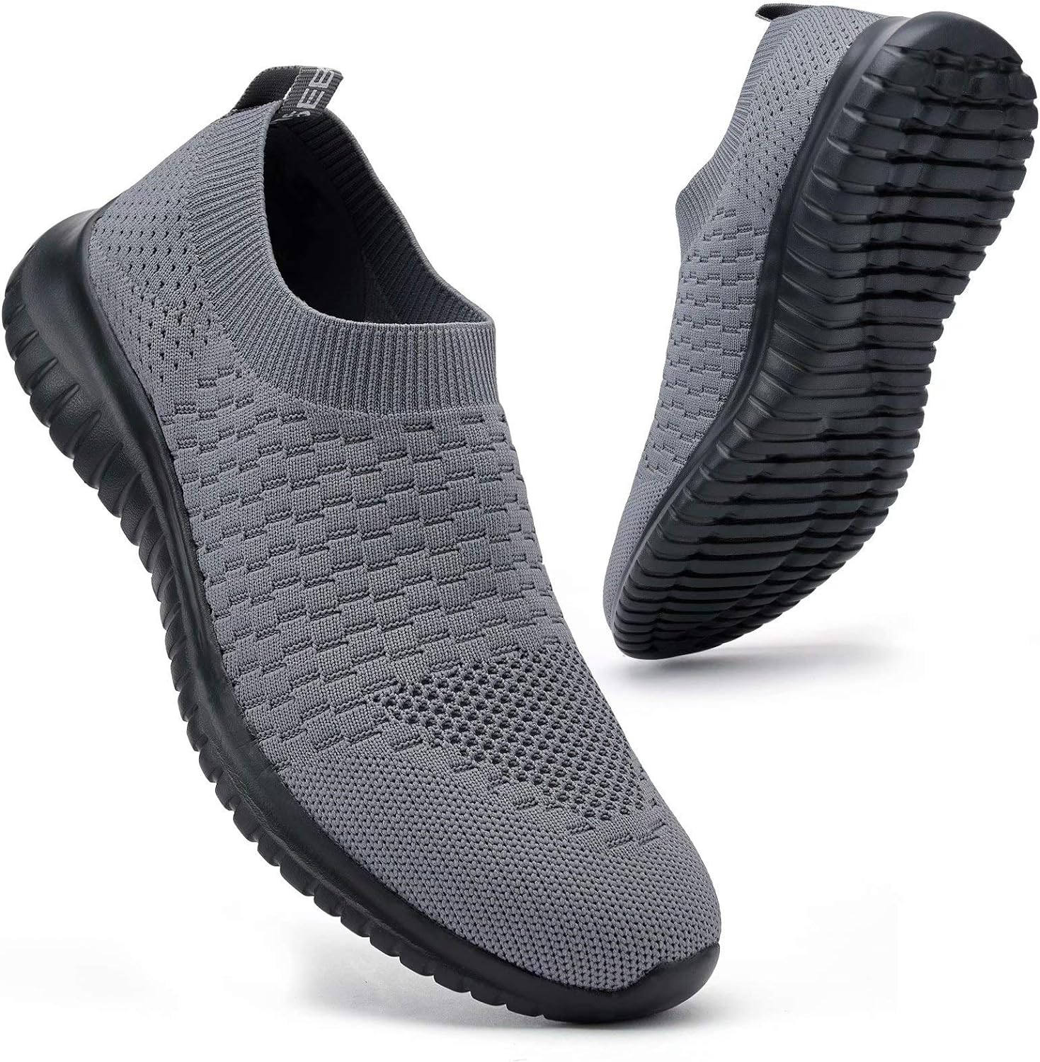 konhill Men's Athletic Walking Shoes - Lightweight Casual Knit Slip on  Sneakers | eBay