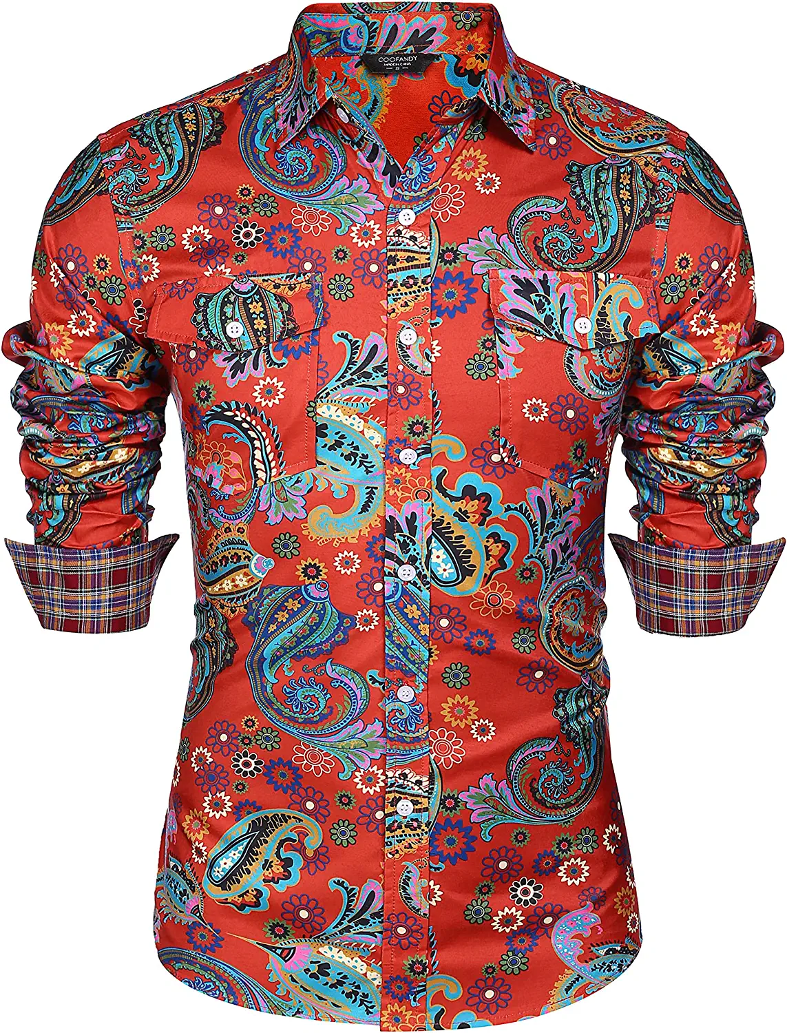 Men's Red Paisley Shirt