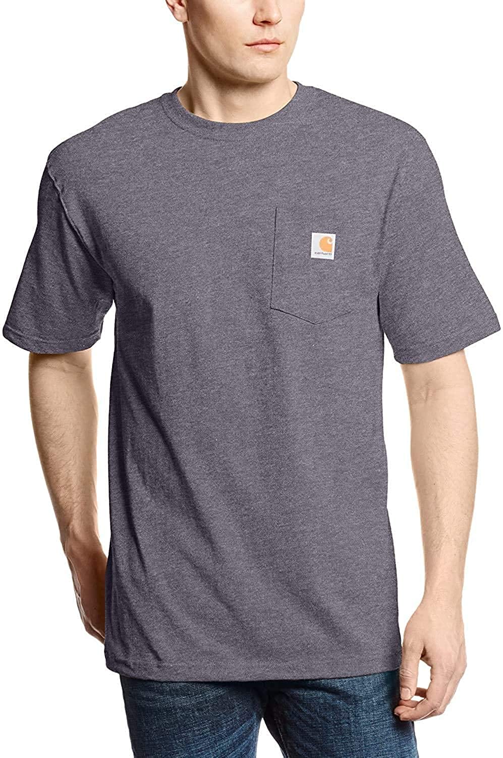Regular and Big & Tall Sizes Carhartt mens K87 Workwear Short Sleeve T-shirt 