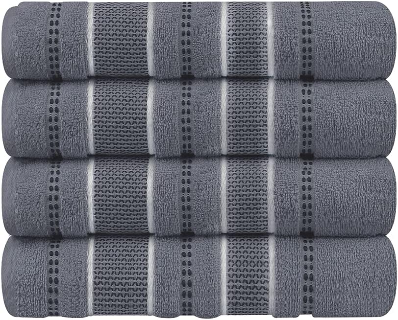 Ashley Mills Bath Towels Set of 6-400 GSM Super Soft Cotton Towels, Quick  Dry, H