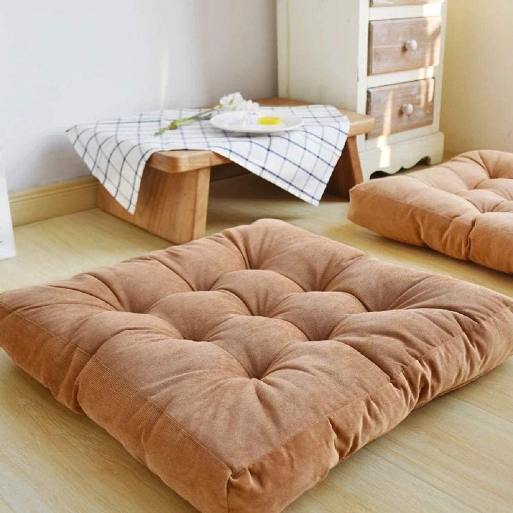 15"/17"/19" Floor Square Pillows Yoga Cushion Seat Mats Tatami Thick Meditation