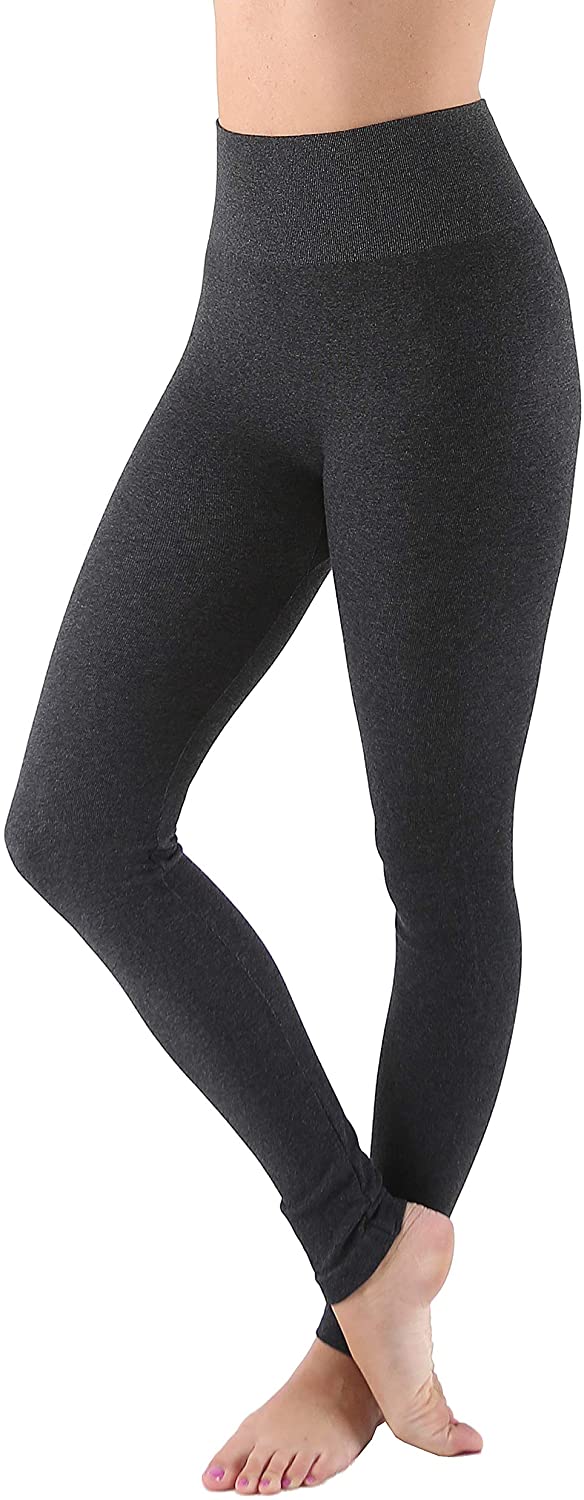 AEKO Women's Thick Yoga Soft Cotton Blend High Waist Workout Leggings with  Tummy Control Compression : : Clothing, Shoes & Accessories