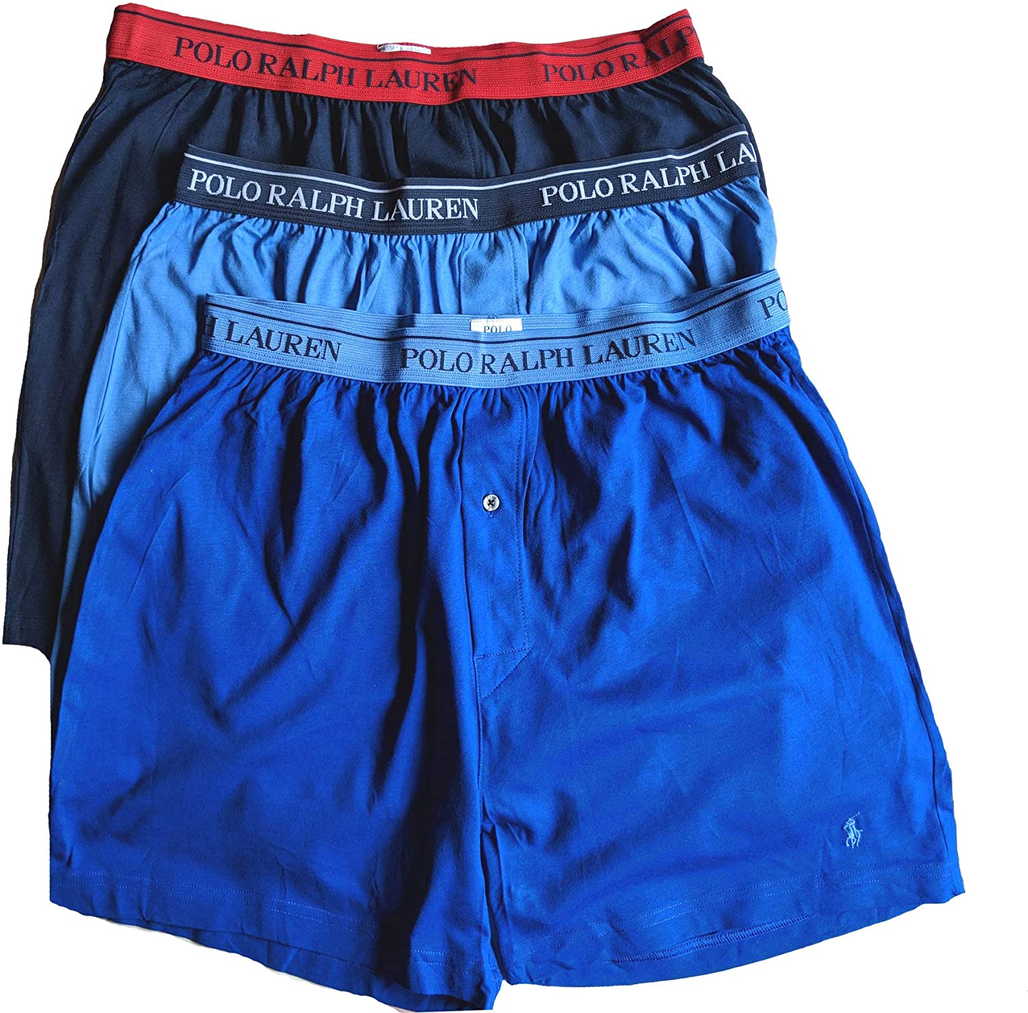 Polo Ralph Lauren Classic Fit W/ Wicking 3-pack Knit Boxers in Blue for Men