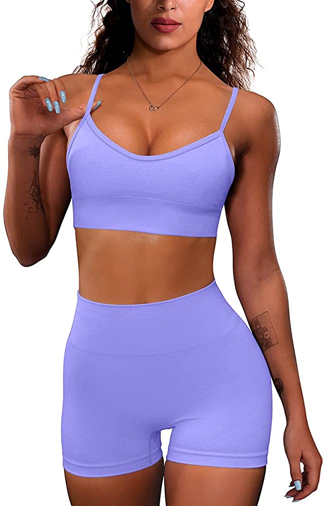 Best Deal for OQQ Yoga Outfit for Women Seamless 2 Piece Workout High