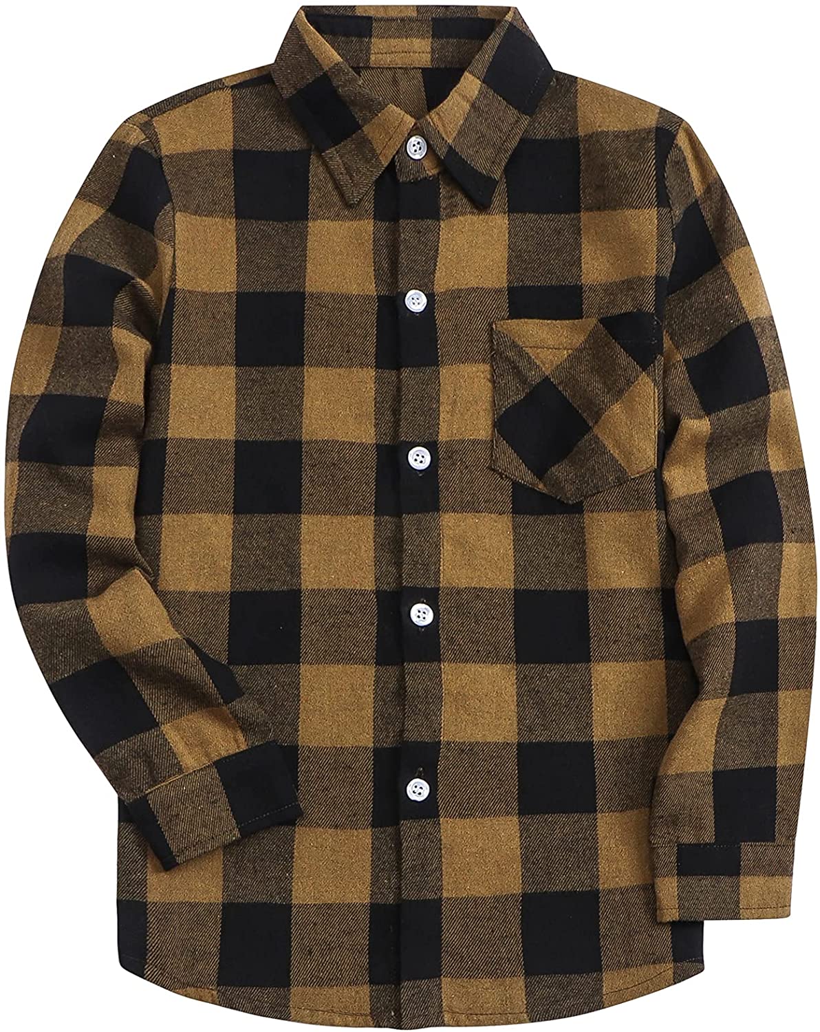 SANGTREE Men & Boy Long Sleeve Flannel Plaid Casual Shirts, 3 Months - Men 9XL