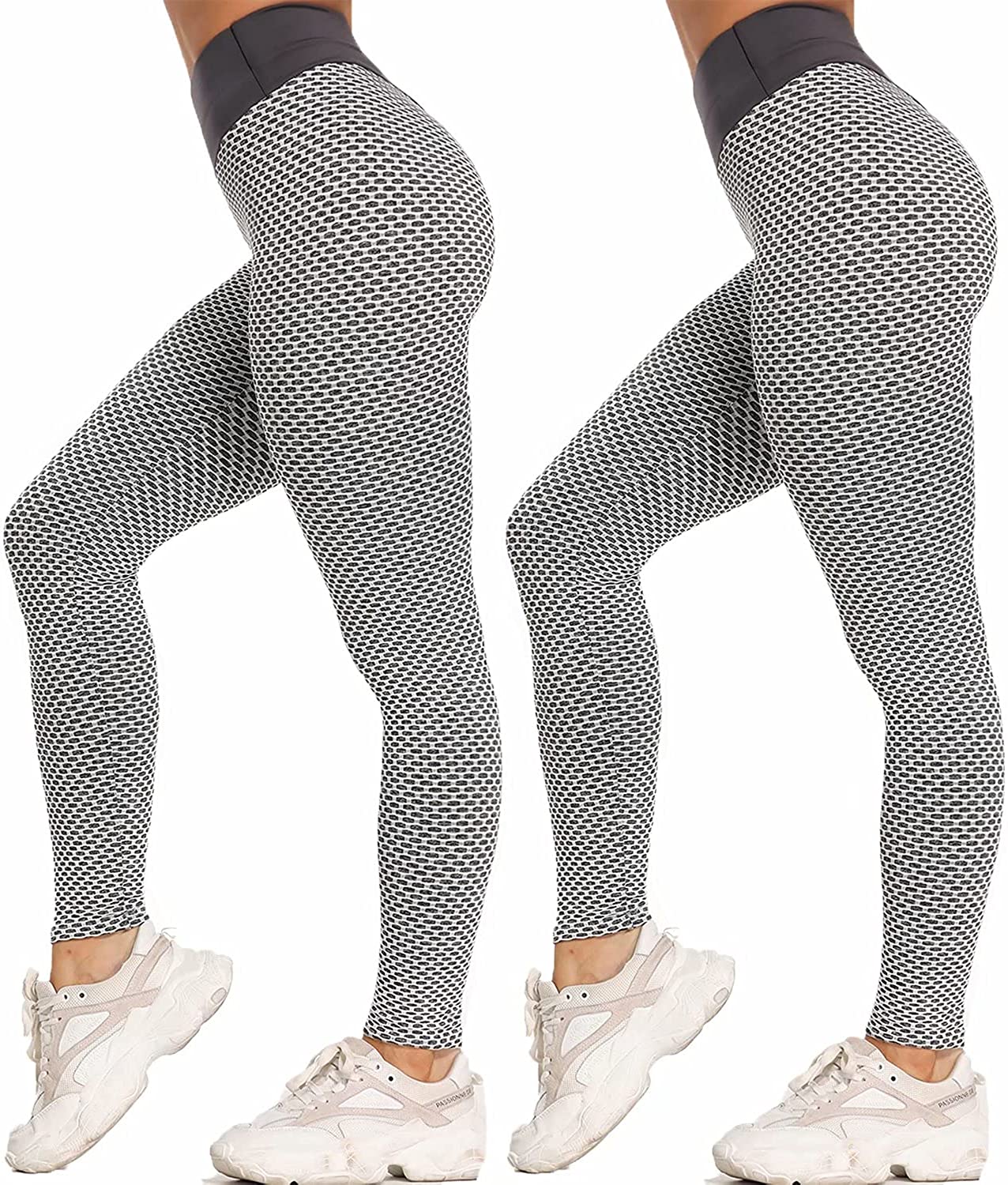 Buy RIOJOY Women Scrunch Booty Yoga Leggings High Waist Tummy Control Pants  Workout But Lift Tights, #2 Purplish Blue*2 Pieces, Small at