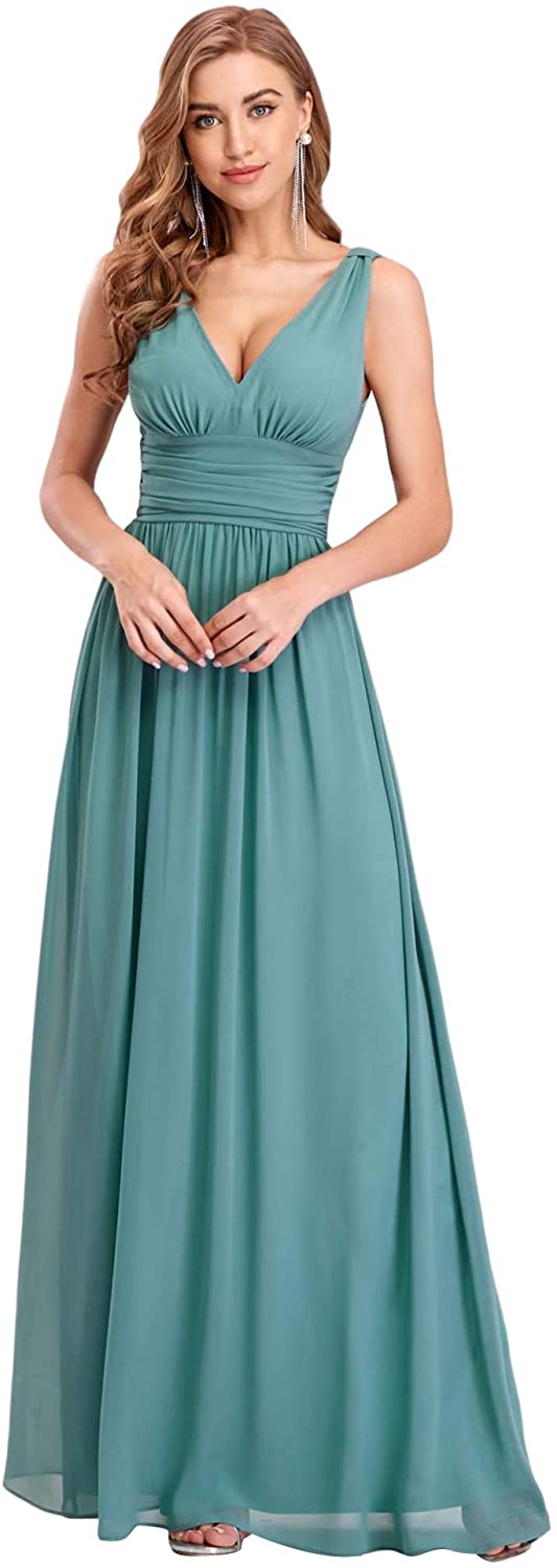 Ever-Pretty Sleeveless V-Neck Semi-Formal Maxi Evening Dress 09016 