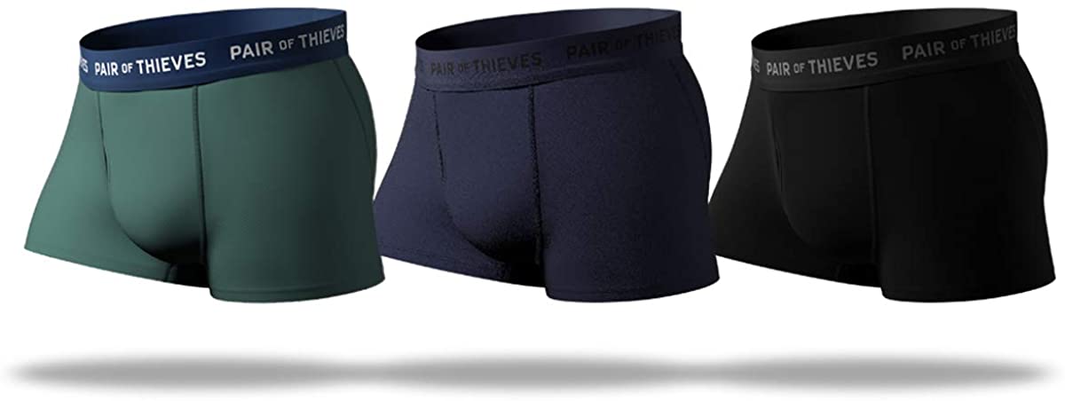 Pair of Thieves Men's AMZ Exclusive 3 Pack Brief, Black/Guava, - Import It  All