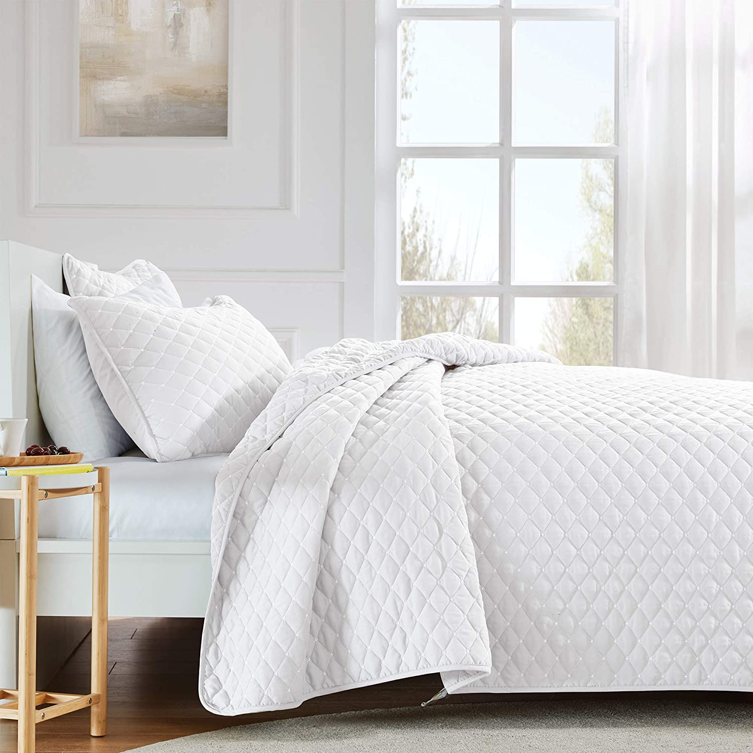 Details about   SLEEP ZONE Premium Quilt Set 120gsm Fabric Stich Bedding Set Twin Size 90x96 inc 