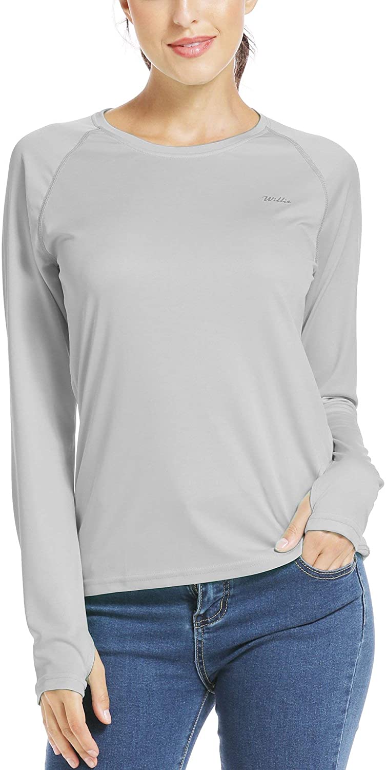 Sun Protection Shirt Long Sleeve SPF UV Shirt Hiking Outdoor Top Lightweight Willit Women's UPF 50 